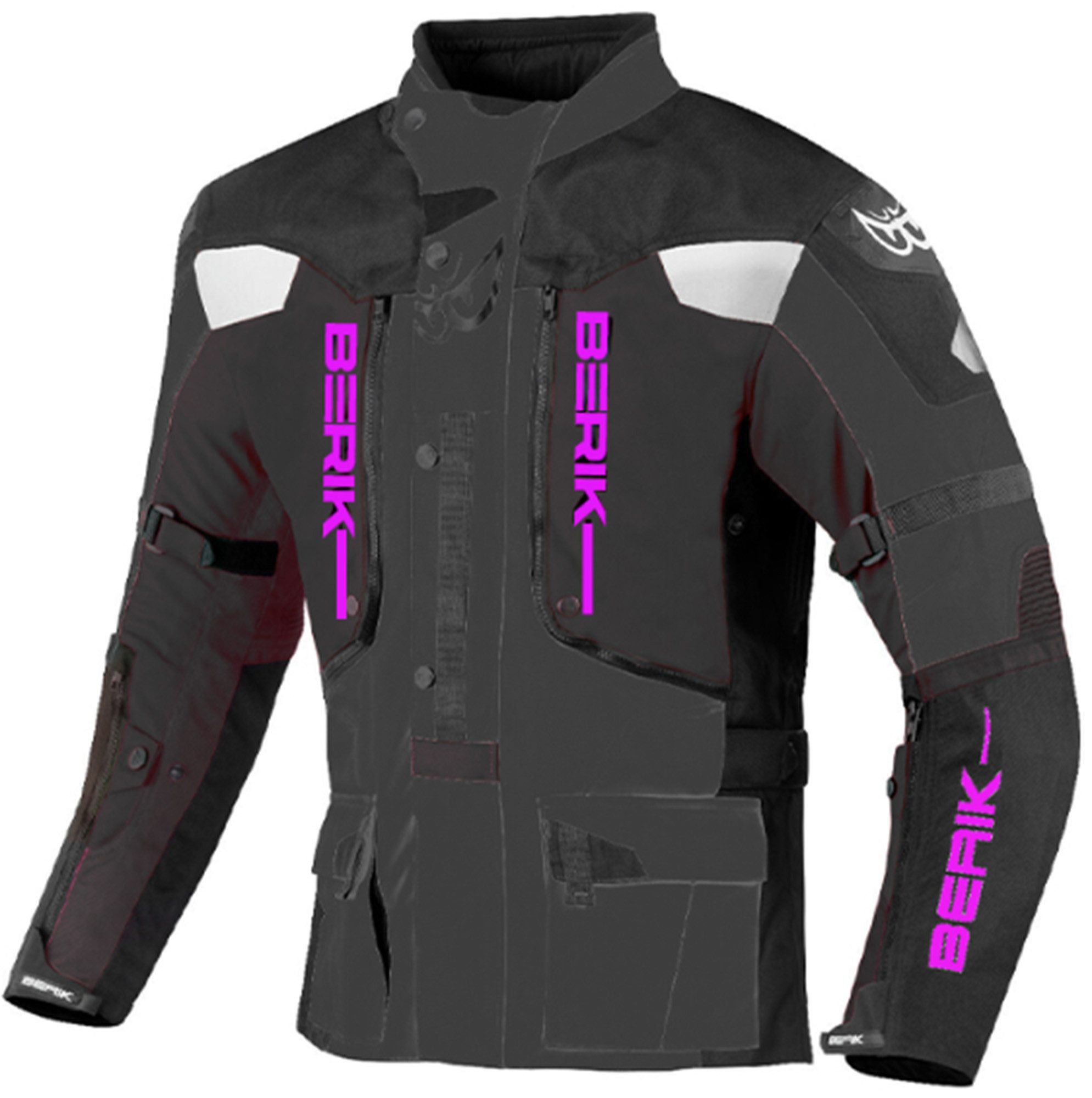 Berik Motorradjacke Furmia wasserdichte Damen Motorrad Textiljacke Verbindungsreißverschluss,Ellenbogenprotektoren enthalten,herausn