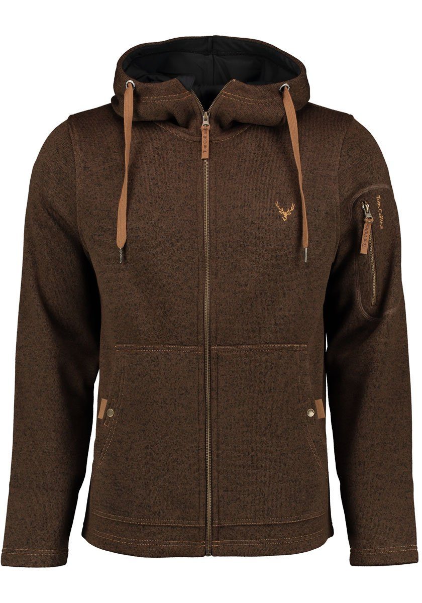 Tom Collins Strickfleecejacke Vazabi Herren Kapuzenjacke günstig online kaufen
