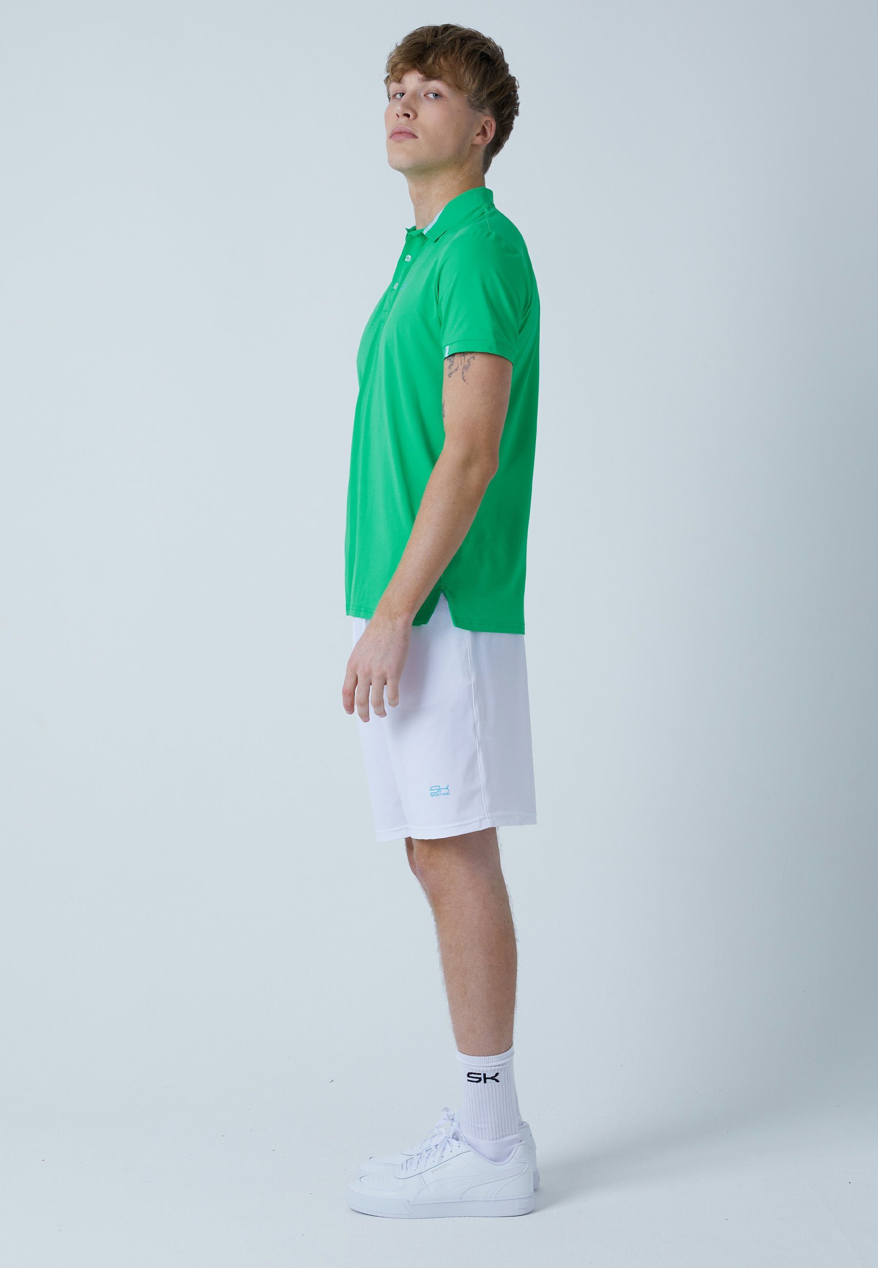 Jungen SPORTKIND Funktionsshirt Herren & Kurzarm grün Golf Polo Shirt