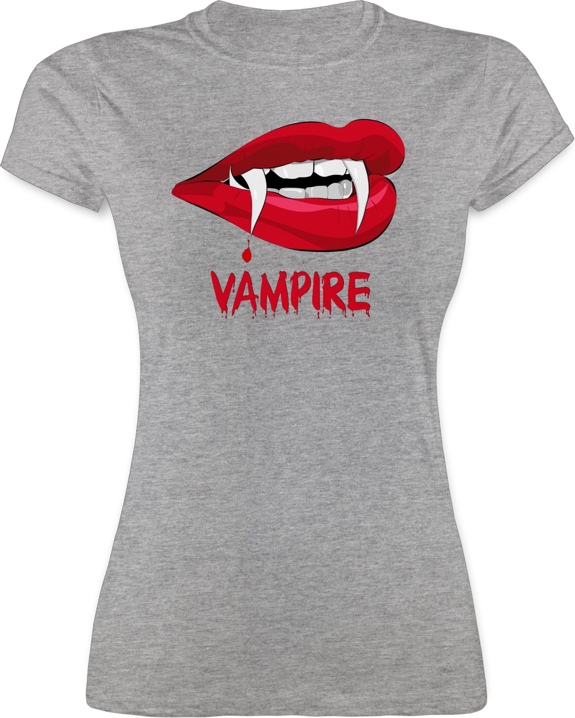 Damen Shirts Shirtracer T-Shirt Vampire Blut - Halloween Kostüm Outfit - Damen Premium T-Shirt (1-tlg) Helloween