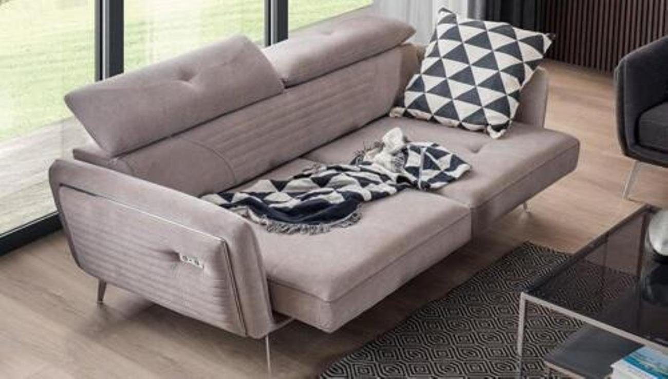 JVmoebel 3-Sitzer Wohnzimmer Design Couchen Dreisitzer 222cm Sitzpolster Möbel Stoff, 1 Teile, Made in Europa | Einzelsofas