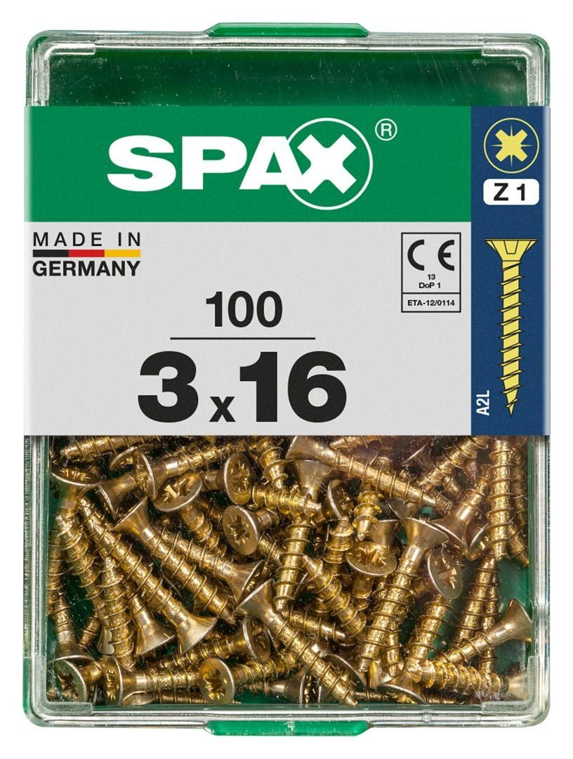 SPAX Holzbauschraube Spax Universalschrauben 3.0 x 16 mm PZ 1 - 100