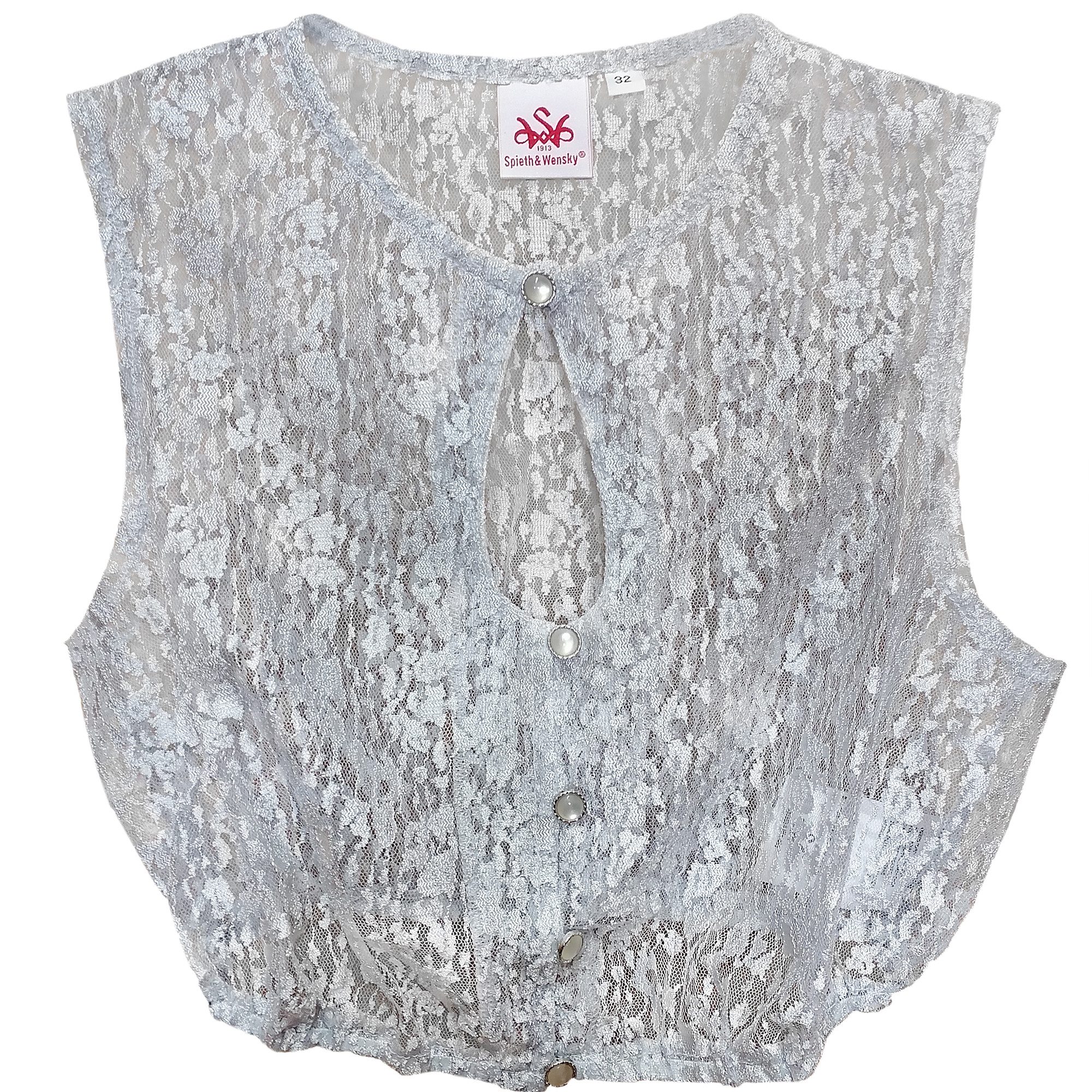 Spieth & Wensky Dirndlbluse Fjord- Dirndlbuse Dirndlbluse Fjord Kurzarm -Bl günstig online kaufen