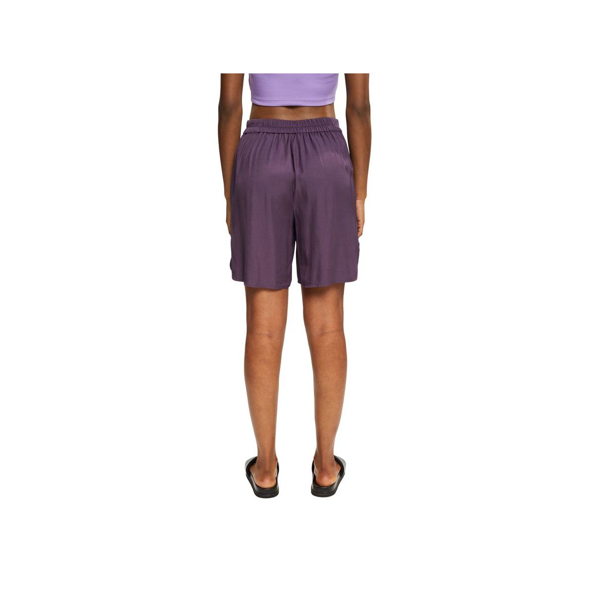 Esprit Shorts uni regular (1-tlg) purple dark