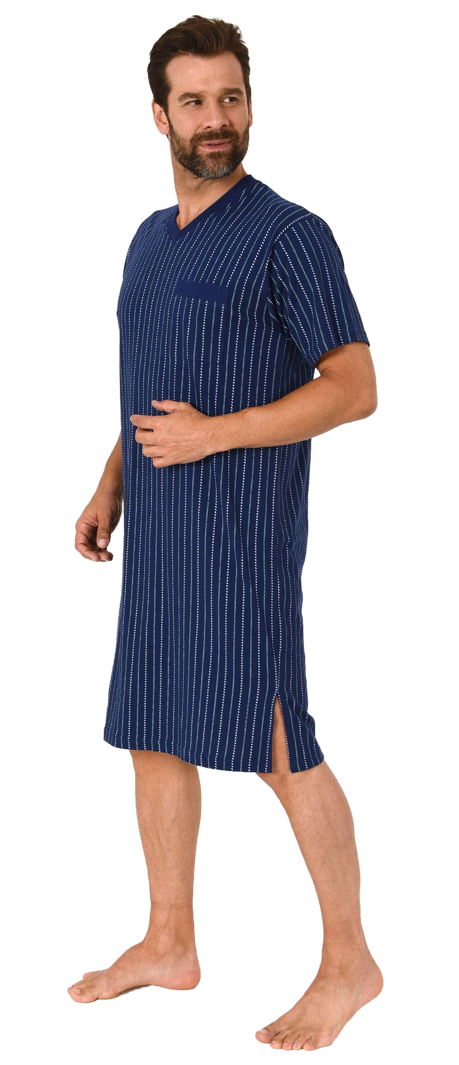 Normann Pyjama Herren kurzarm Nachthemd in günstig online kaufen