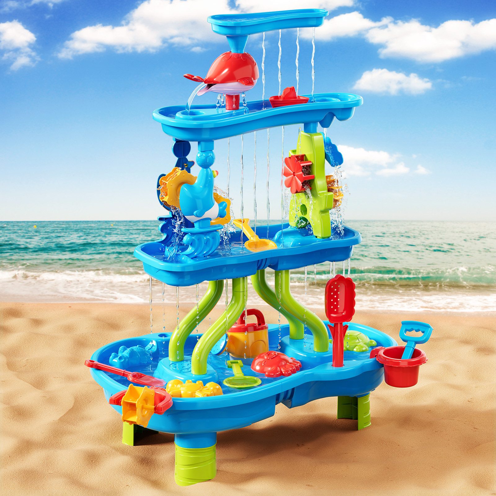 TEMI Wasserspieltisch Sand Wasser Spielzeug für Outdoor Hinterhof, (Set, 1- günstig online kaufen