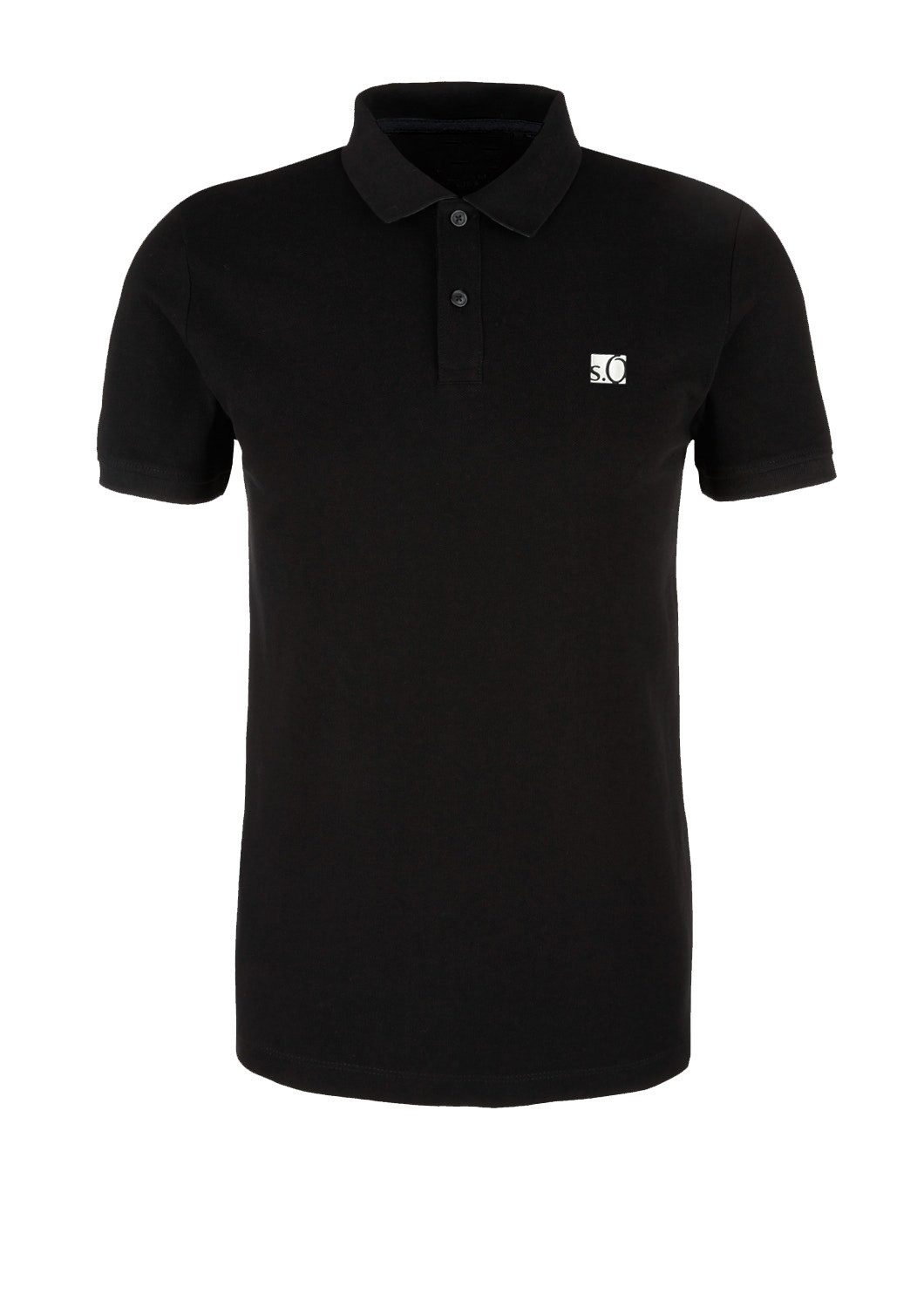 s.Oliver Poloshirt Poloshirt mit Metallic-Logo auf der Brust günstig online kaufen