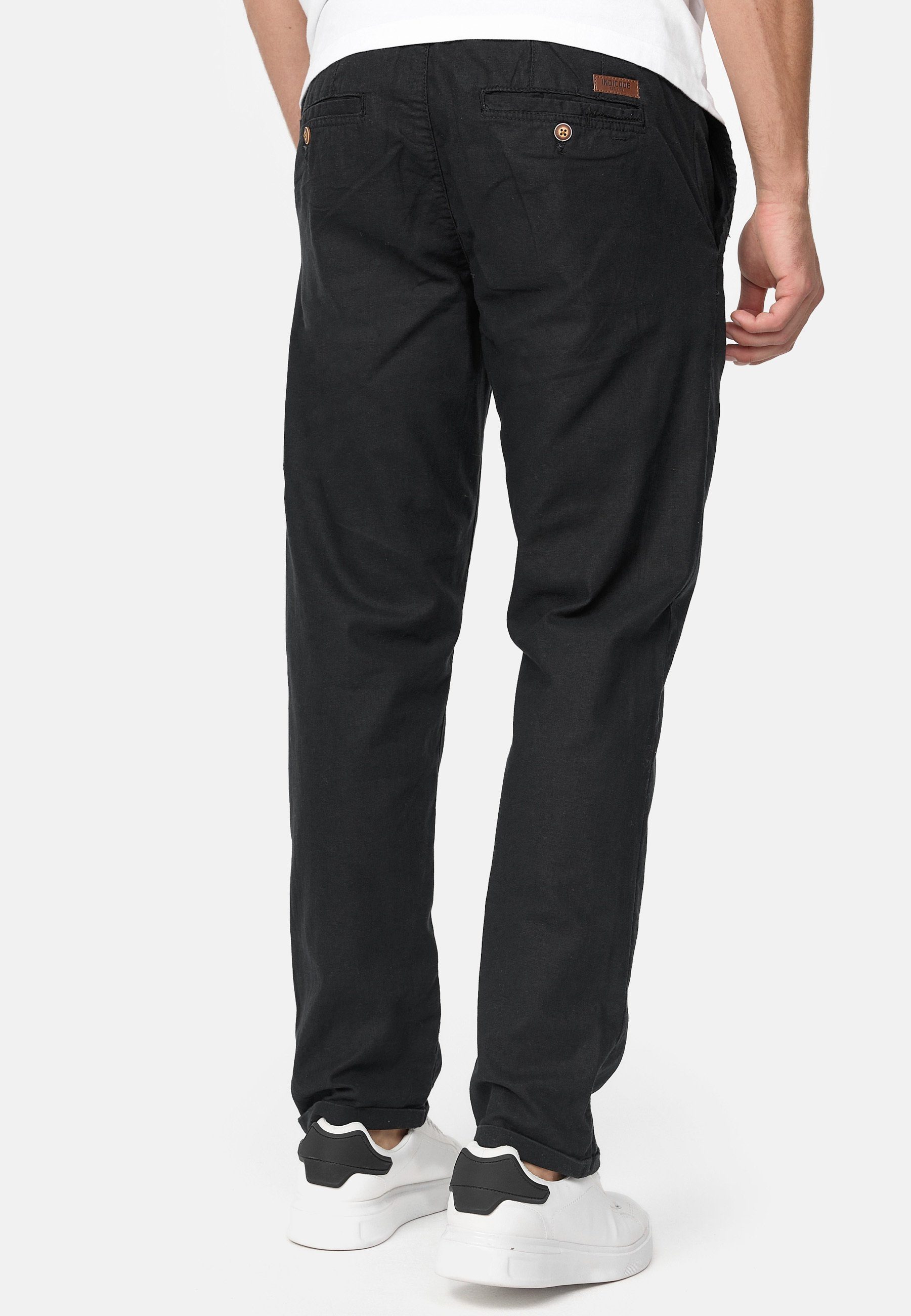 Indicode Leinenhose Herren Haverfield Sommerhose Leinen Herrenhose mit 4 Taschen