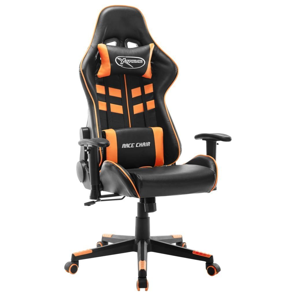 furnicato Gaming-Stuhl Schwarz und Orange Kunstleder (1 St)
