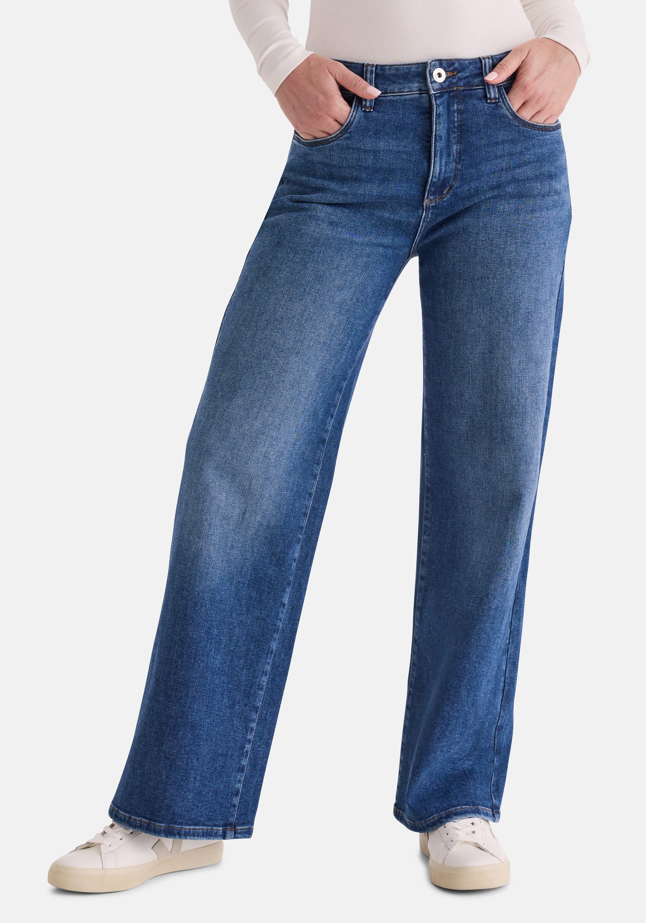 STOOKER WOMEN 5-Pocket-Jeans MODENA Hose extra Wide Leg Hose extra Wide Leg für Damen