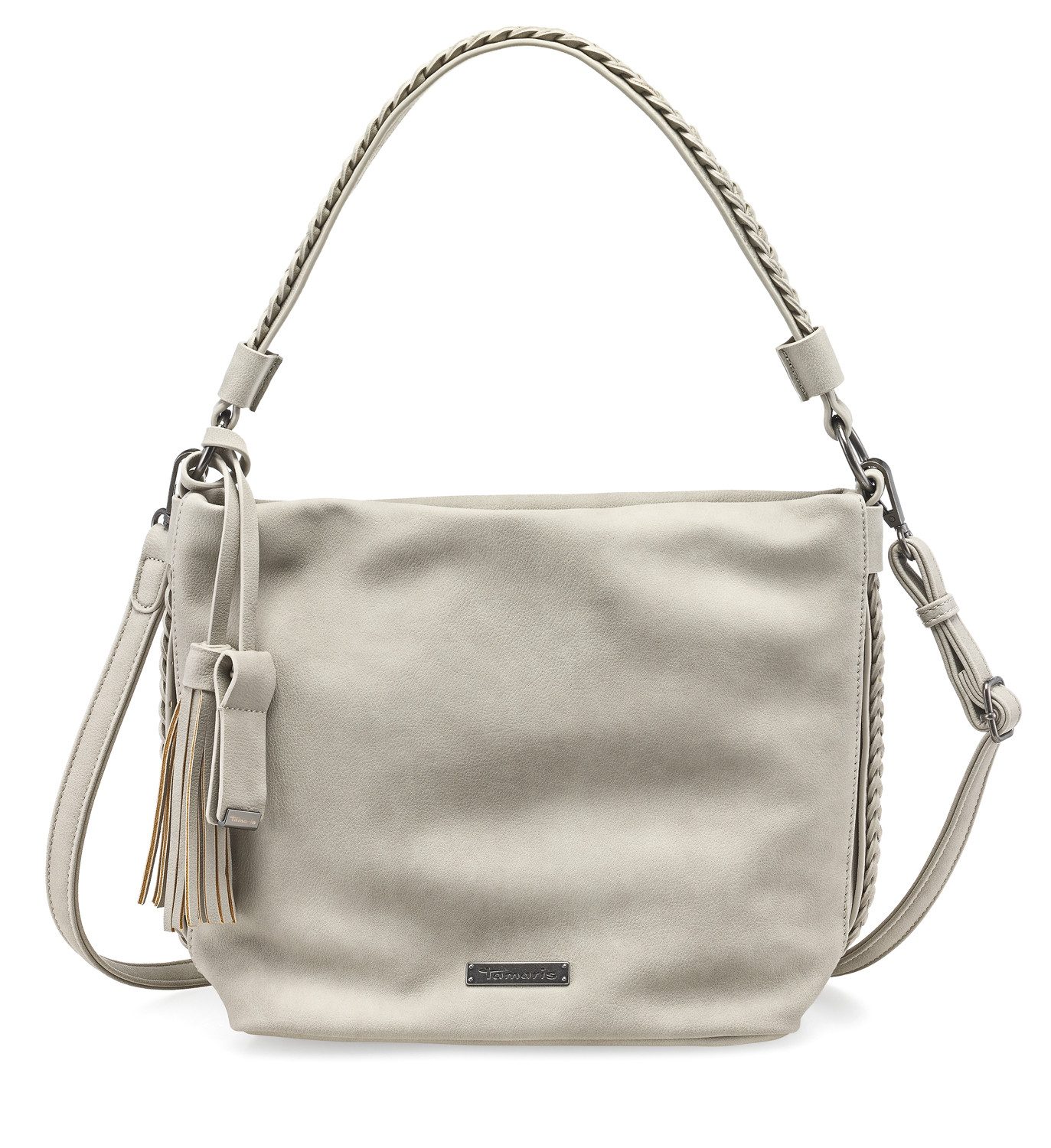 Tamaris Schultertasche Nadya, Damen Hobo Bag S Henkeltasche Flechtgriff