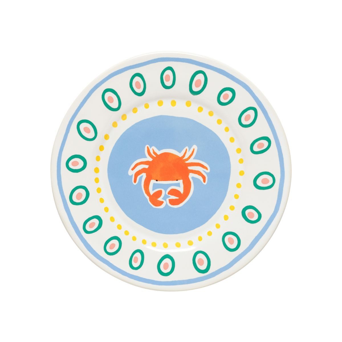 Costa Nova Frühstücksteller Summer Bliss, Crab White, 22 cm, Costa Nova, (1 St), Ø ca. 22,1 cm, Höhe ca. 1,6 cm