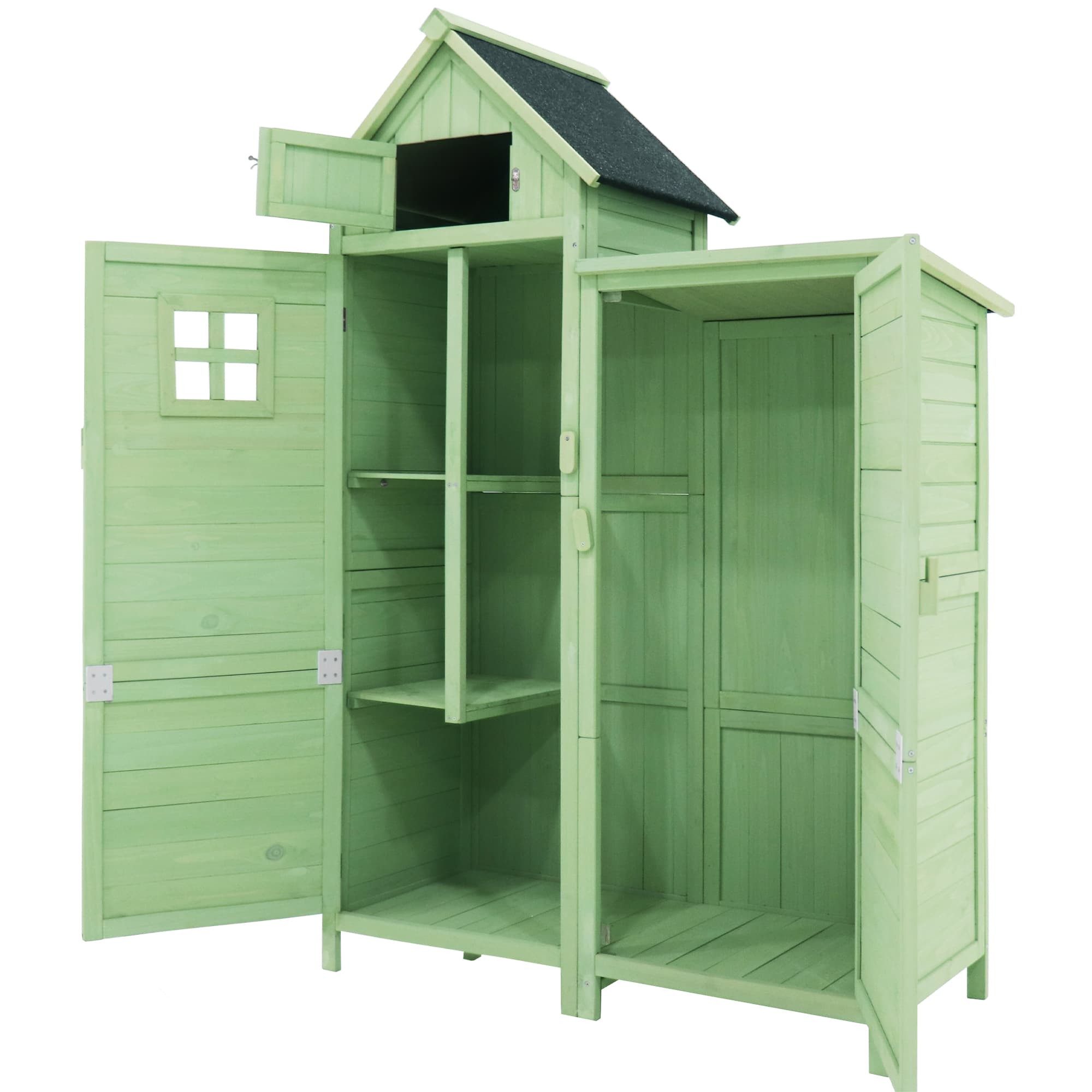 XDOVET Garten-Geräteschrank Gerätehaus wetterfest aus Holz günstig online kaufen