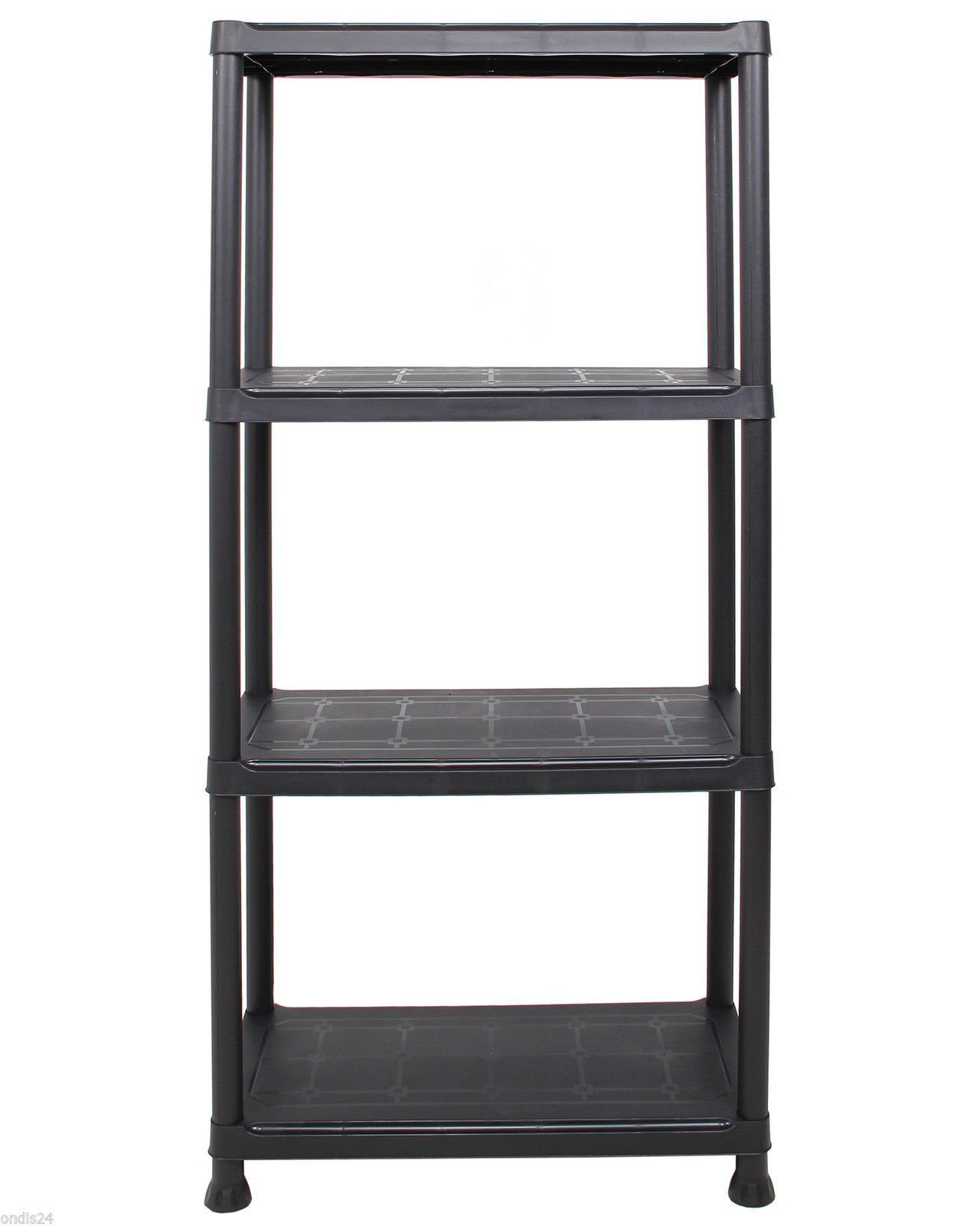 ONDIS24 Steckregal 3x Kunststoffregal, 60 x 30 x 131 (H) cm, 4 Böden, Schwerlastregal, bis zu 80 kg, Regal, Lagerregal - 3er Pack