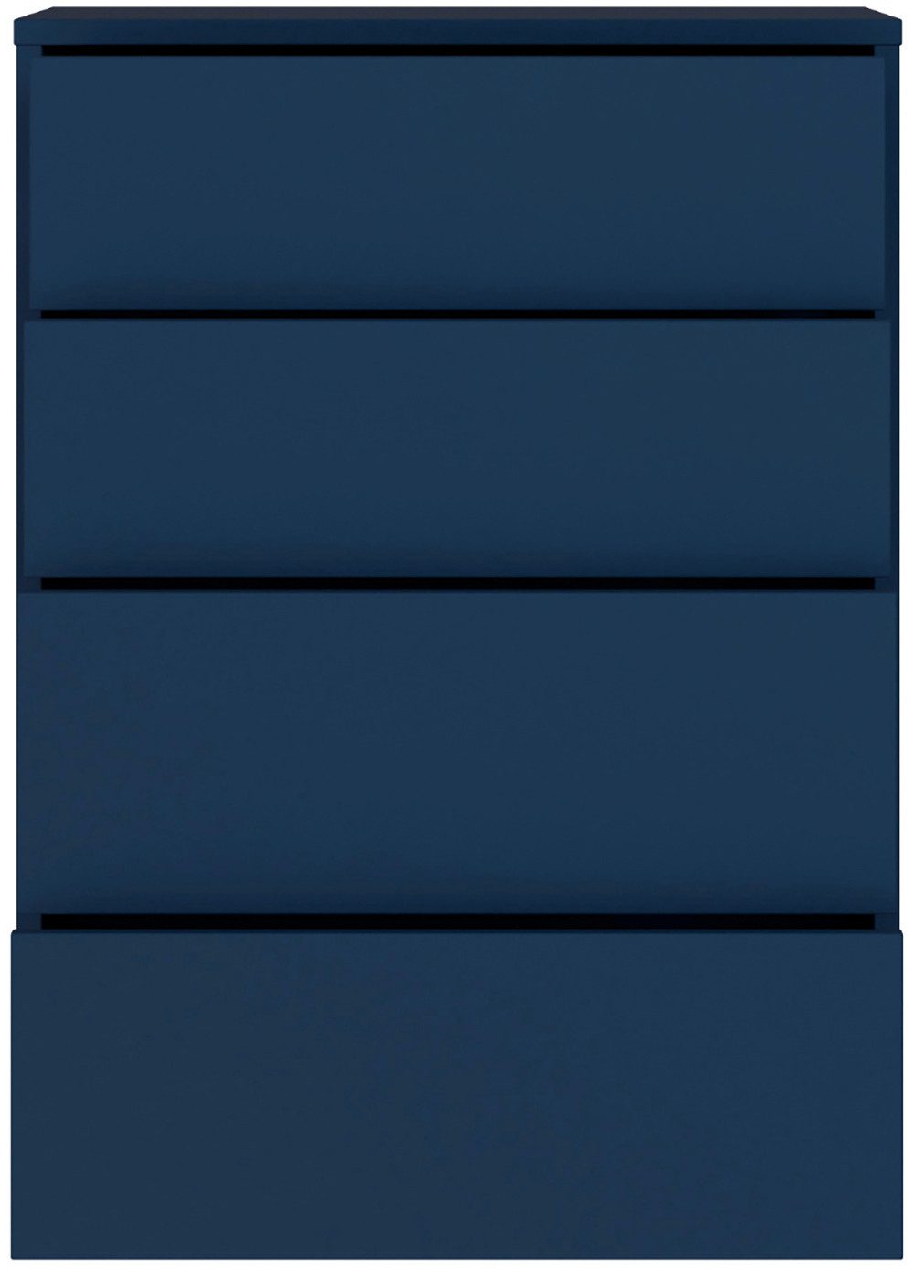 FORTE Kommode Alice Springs, Kommode 4 Schubkästen B/H/T 74,5/99,1/34,9 cm, Schubkästen mit Vollauszug, Grifflos, Push to open