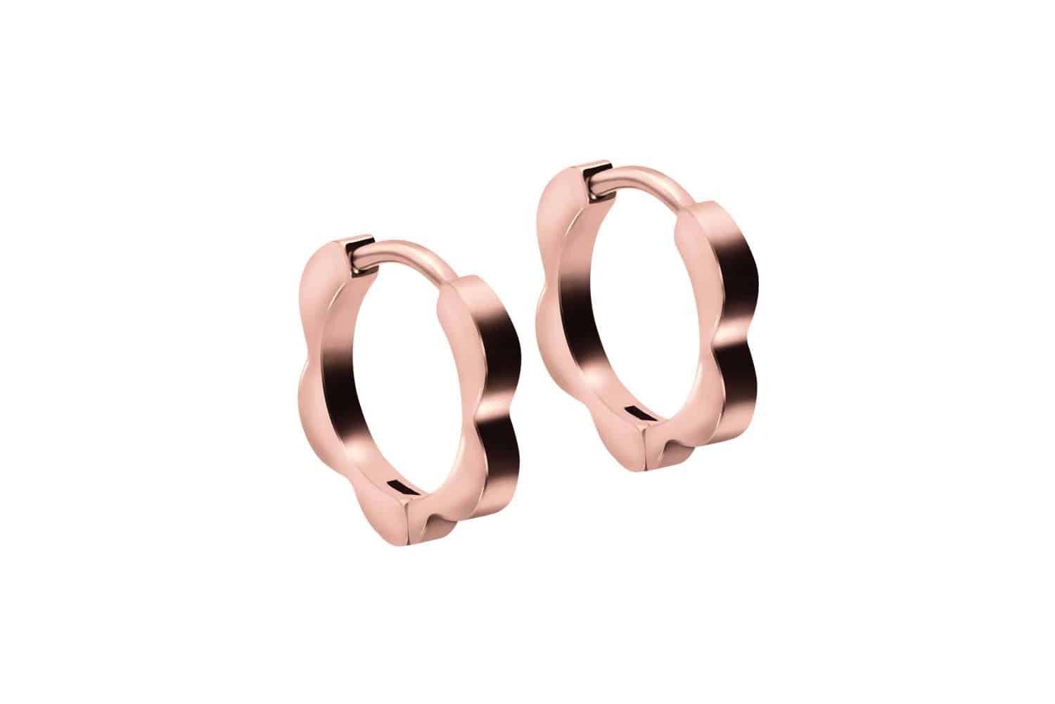 FILANGO Piercing-Set Titan Ohrclicker Creolen BLUMENFORM günstig online kaufen
