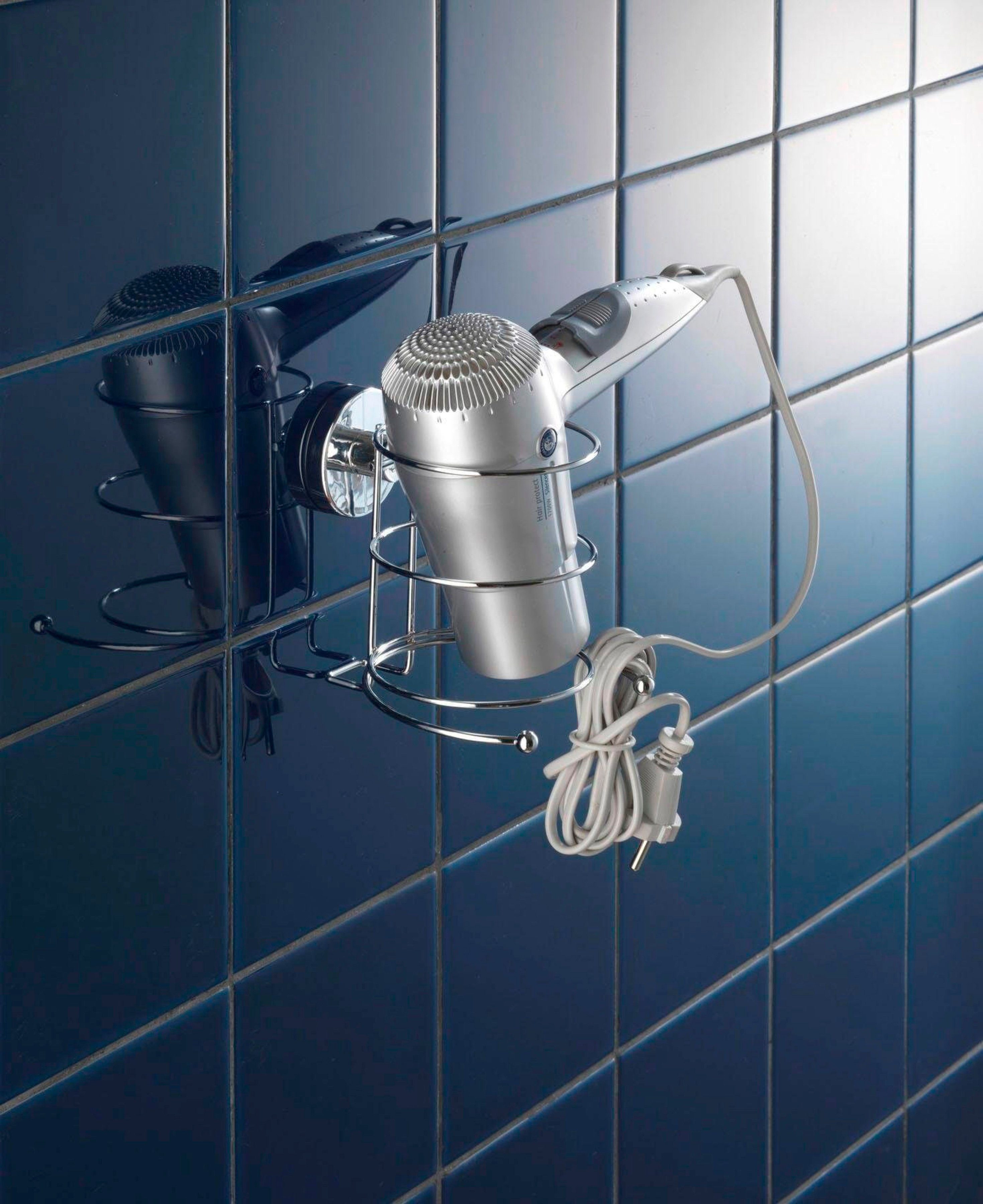 WENKO Haartrocknerhalter, (Vacuum-Loc Befestigung ohne bohren)