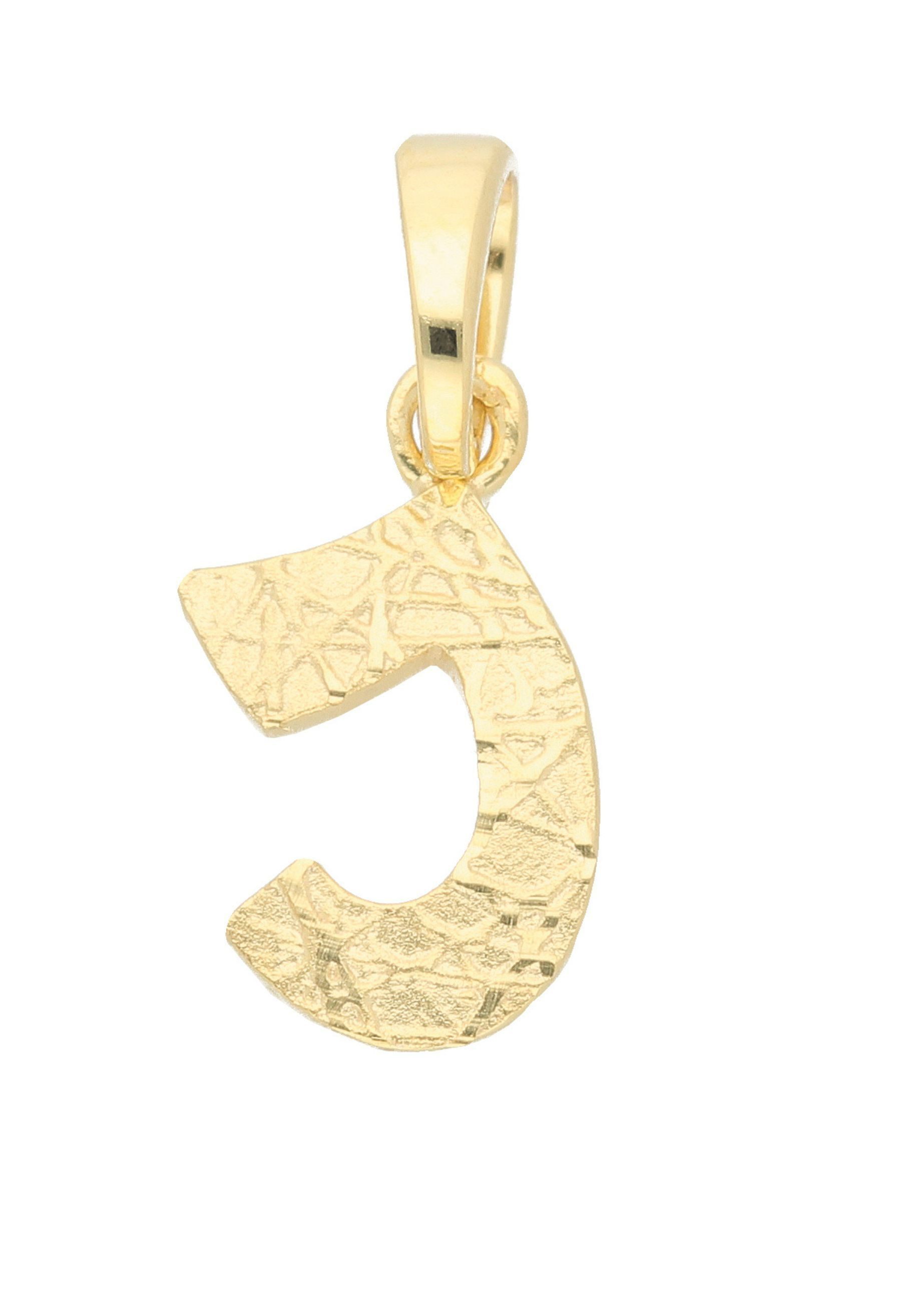 Buchstabenanhänger Damen & Herren 333 Gold Buchstabenanhänger J