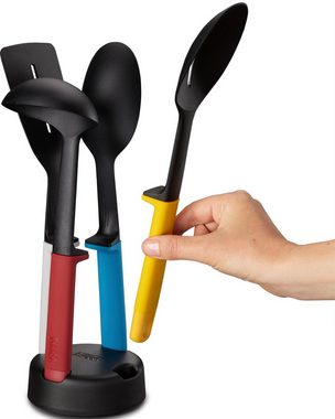 Joseph Joseph Kochbesteck-Set Elevate™ Slim (Set, 5-tlg., Storage stand, Slotted Turner, Slotted spoon, Solid spoon, Ladle), mit Ständer