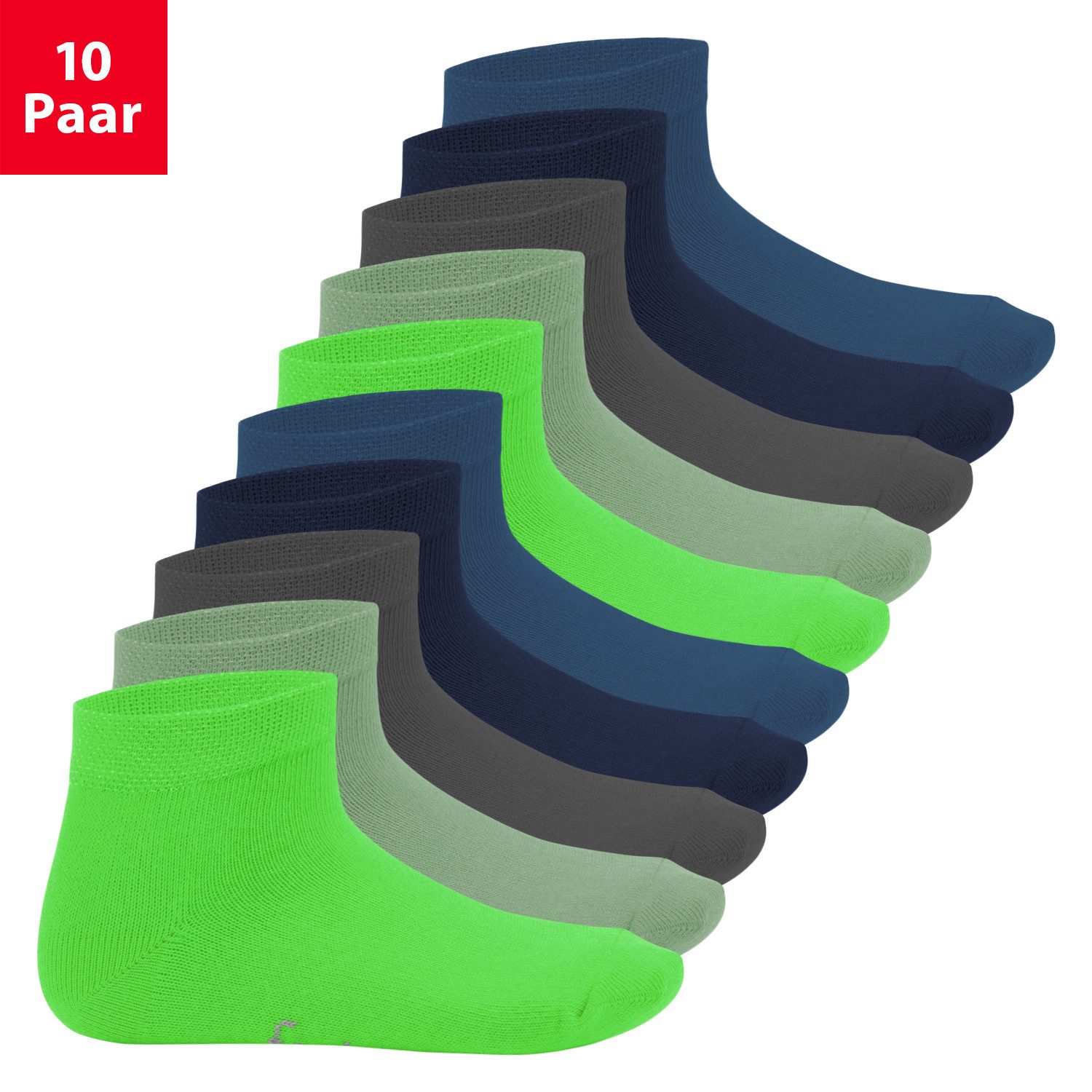 Footstar Kurzsocken EVERYDAY! 10 Paar Kinder Quarter Socken Kurzsocken