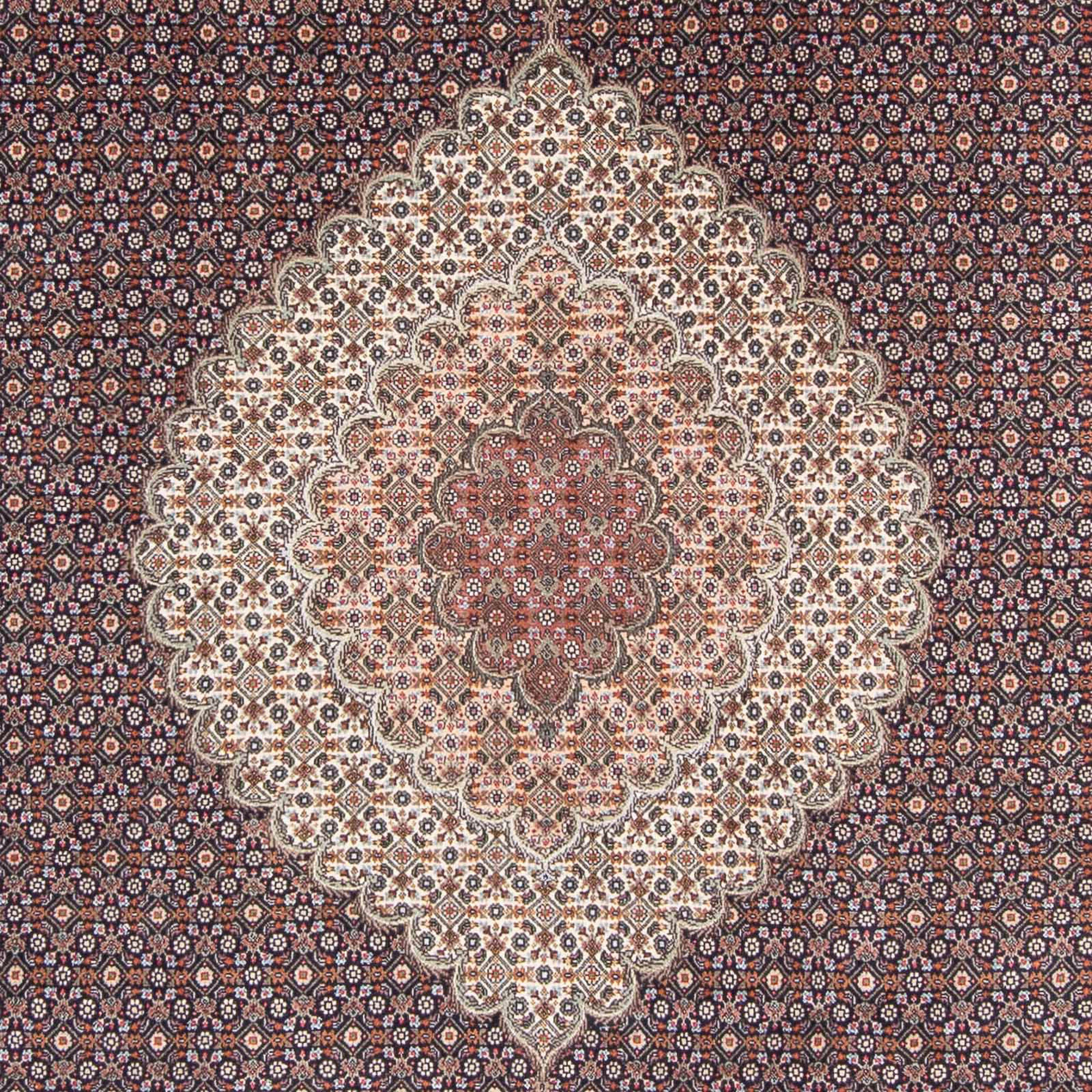 Orientteppich Perser - Handgeknüpft, morgenland, Täbriz Zertifikat 10 cm - Einzelstück rechteckig, 202 mit Höhe: - dunkelblau, x Wohnzimmer, mm, 300