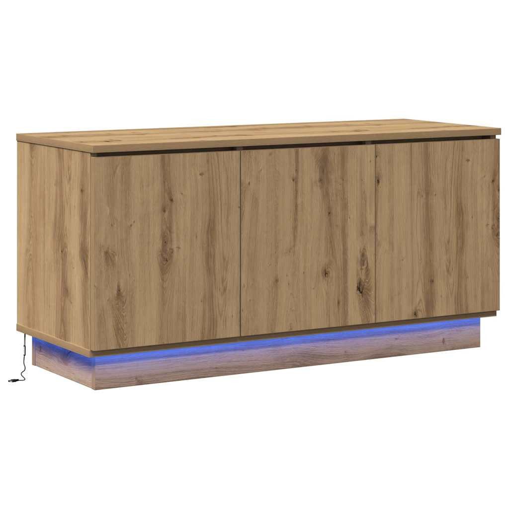 vidaXL TV-Schrank TV-Schrank mit LED Eiche günstig online kaufen
