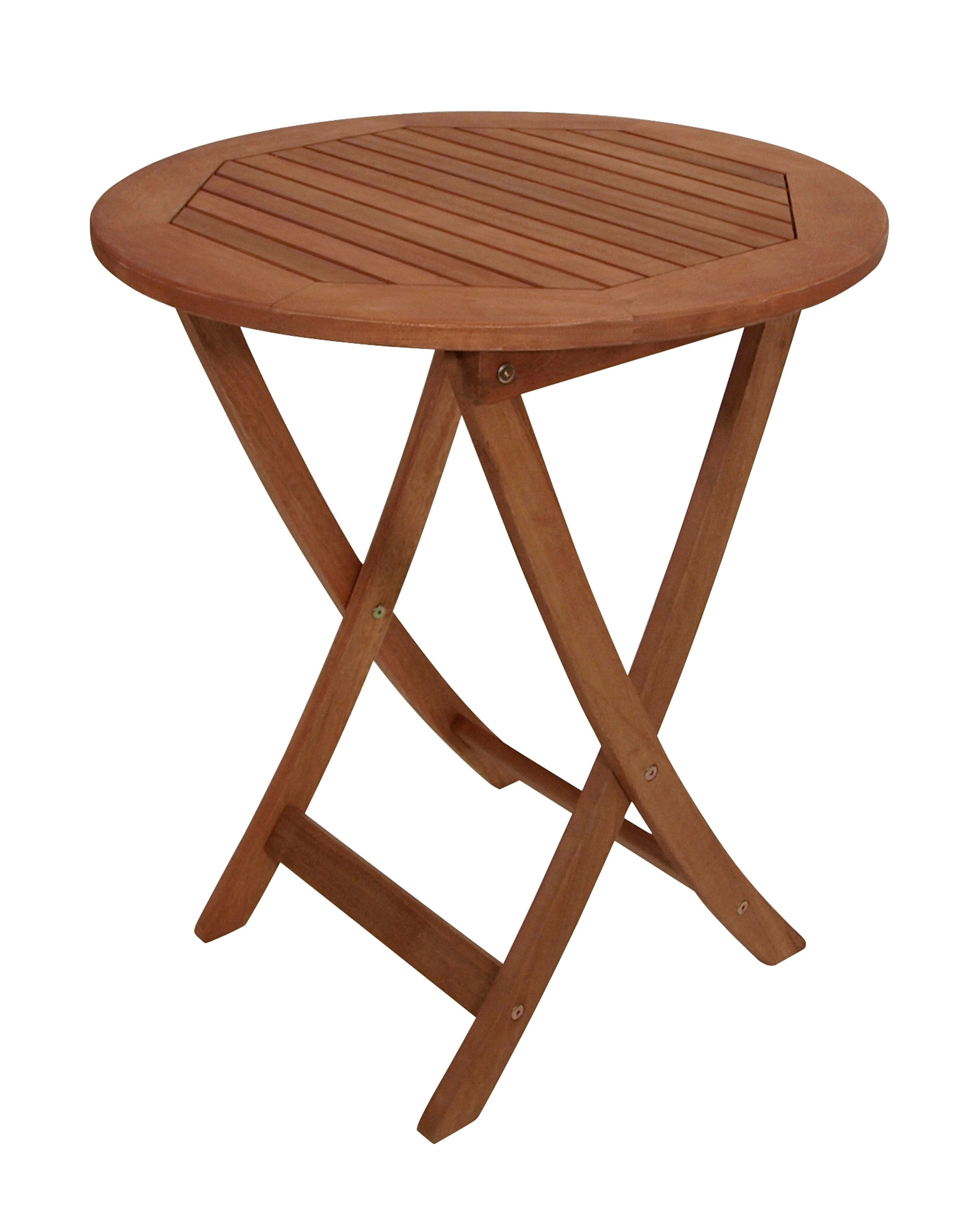 TPFGarden Gartentisch Sidney (1-St., Robuster Garten Holztisch Outdoor Garten-Klapptisch 65cm Durchmesser), Holz (aus Eukalyptusholz) - Hochwertige Verarbeitung - Wetterfest