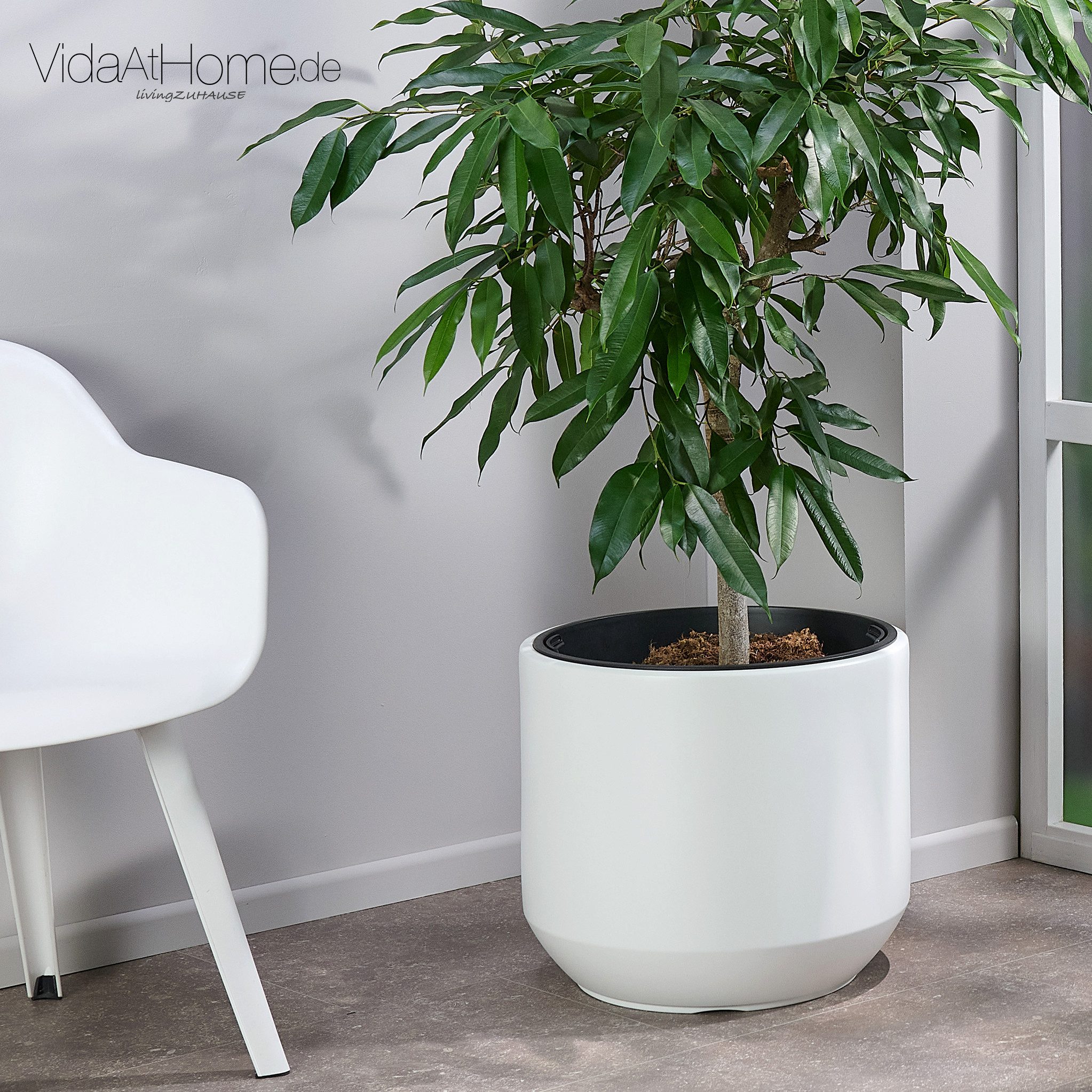 VidaAtHome.de Blumentopf Pflanzgefäß HERA ø 47er, Pflanztopf mit Pflanzeins günstig online kaufen