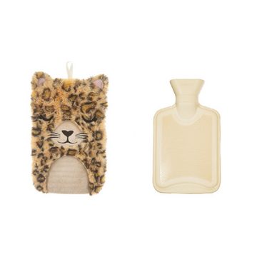 Sass & Belle Wärmflasche Leopard, (Bettflasche, ca. 20 x 30 cm, 1-tlg., Raubkatze, in Honig- und Sandtönen), perfekt für abendliches Kuscheln