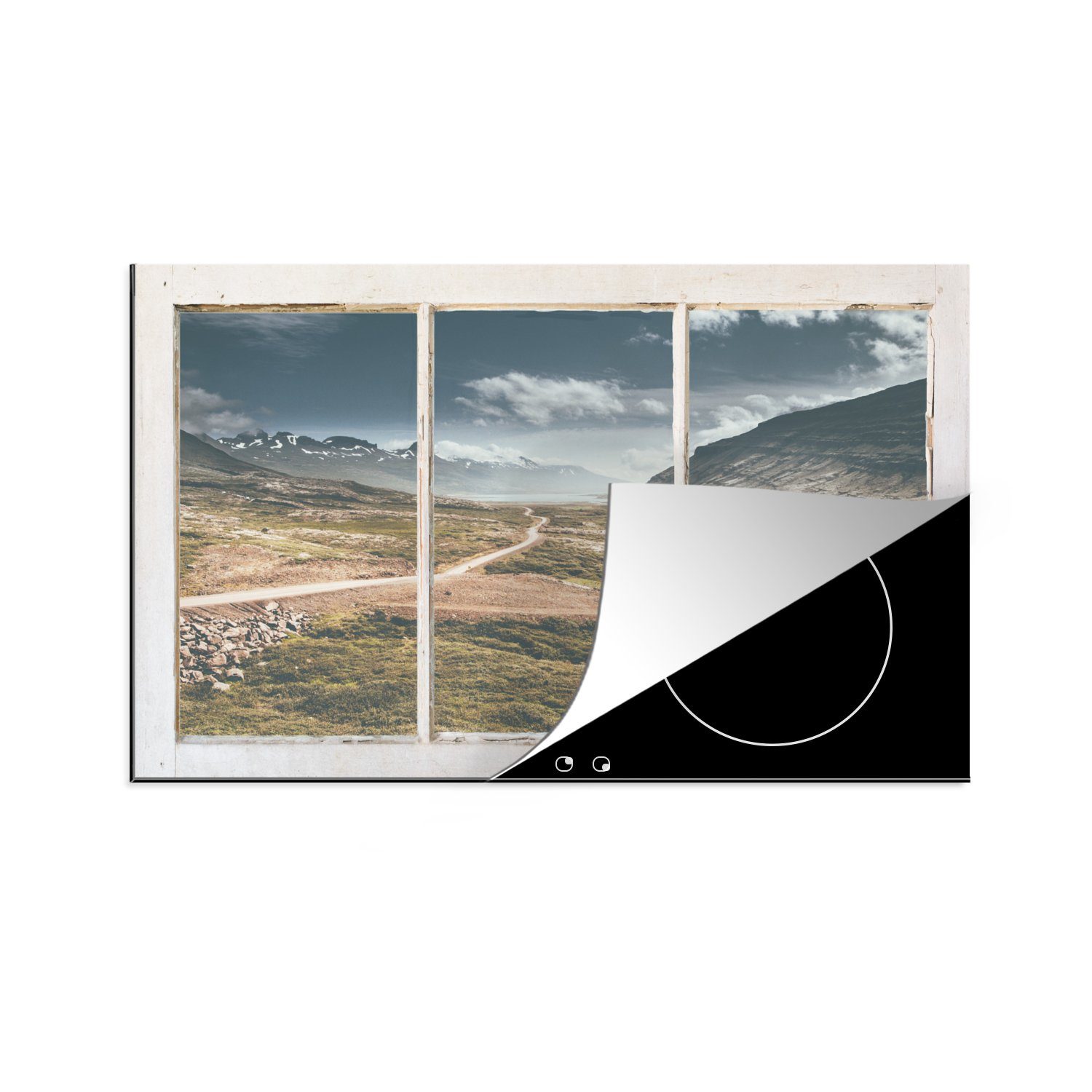 MuchoWow Herdblende-/Abdeckplatte Aussicht - Natur - Weg, Vinyl, (1 tlg), 81x52 cm, Induktionskochfeld Schutz für die küche, Ceranfeldabdeckung