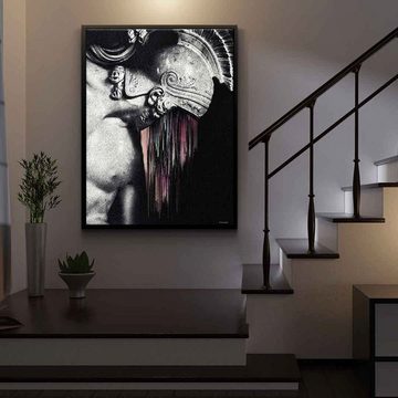 DOTCOMCANVAS® Leinwandbild Degradation, Leinwandbild Degradation schwarz grau Porträt Druck Wandbild