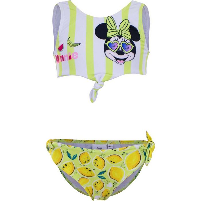 Disney Minnie Mouse Bustier-Bikini Minnie Maus Mädchen Kinder Badeanzug Gr. 98 bis 128 Rosa oder Geld