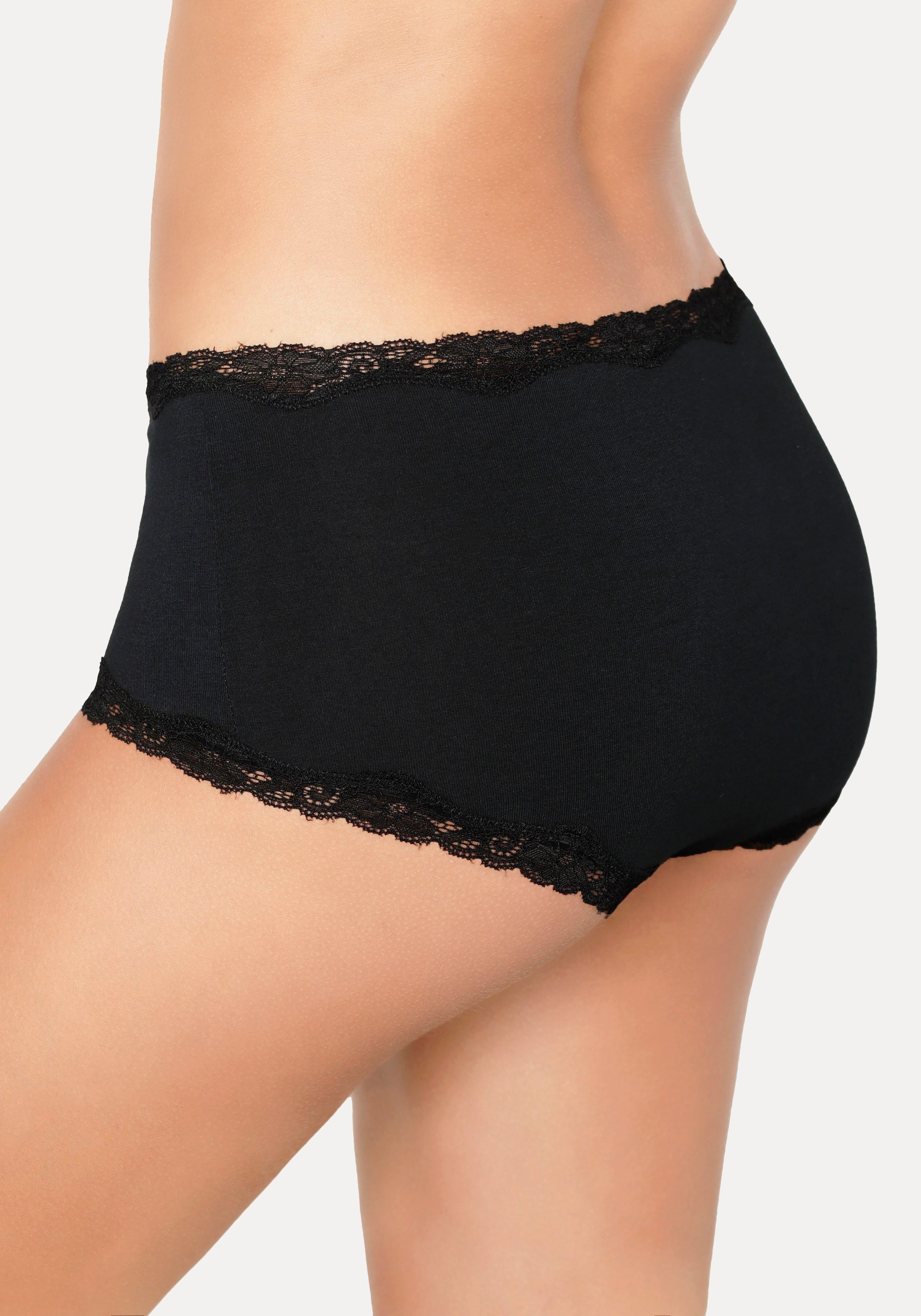Vivance Panty (5er-Pack) aus elastischer Baumwolle, unifarbene Optik