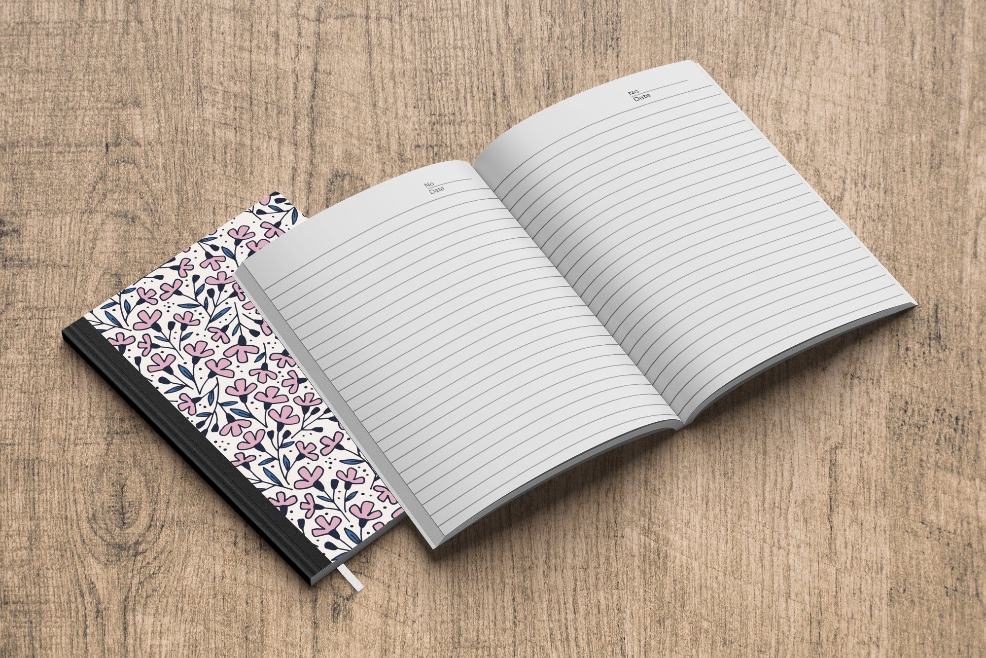Rosa Tagebuch, Haushaltsbuch Notizheft, Notizbuch - - Mädchen Muster Journal, Merkzettel, - - Kinder - A5, Mädchen, - Blumen 98 MuchoWow Seiten, Mädchen