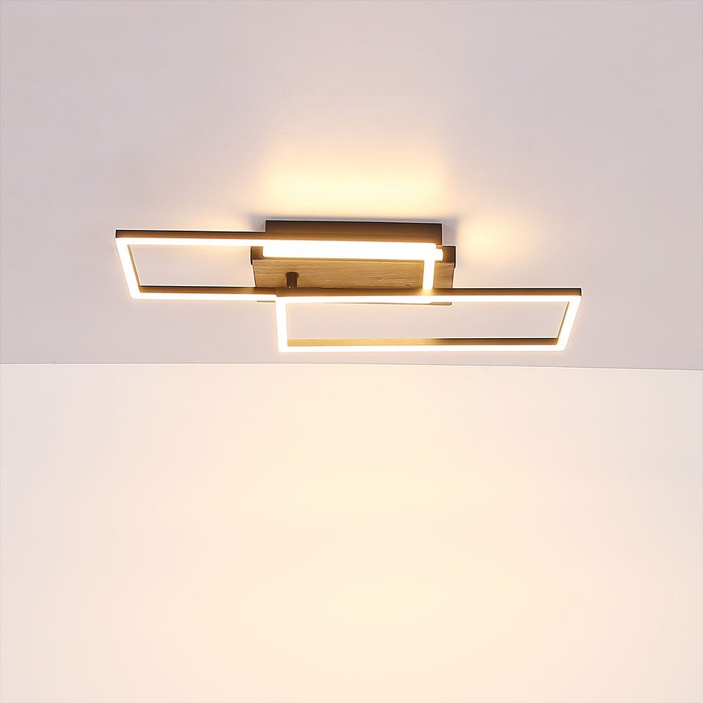 Wohnzimmerlampe Holzoptik Deckenlampe Deckenleuchte, Globo Deckenleuchte LED