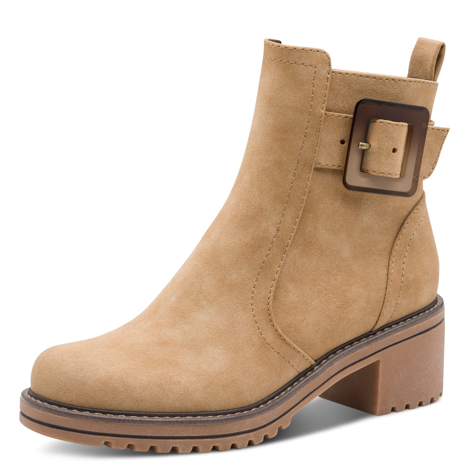 MARCO TOZZI Stiefelette, Blockabstz, Herbstboots in veganer Verarbeitung