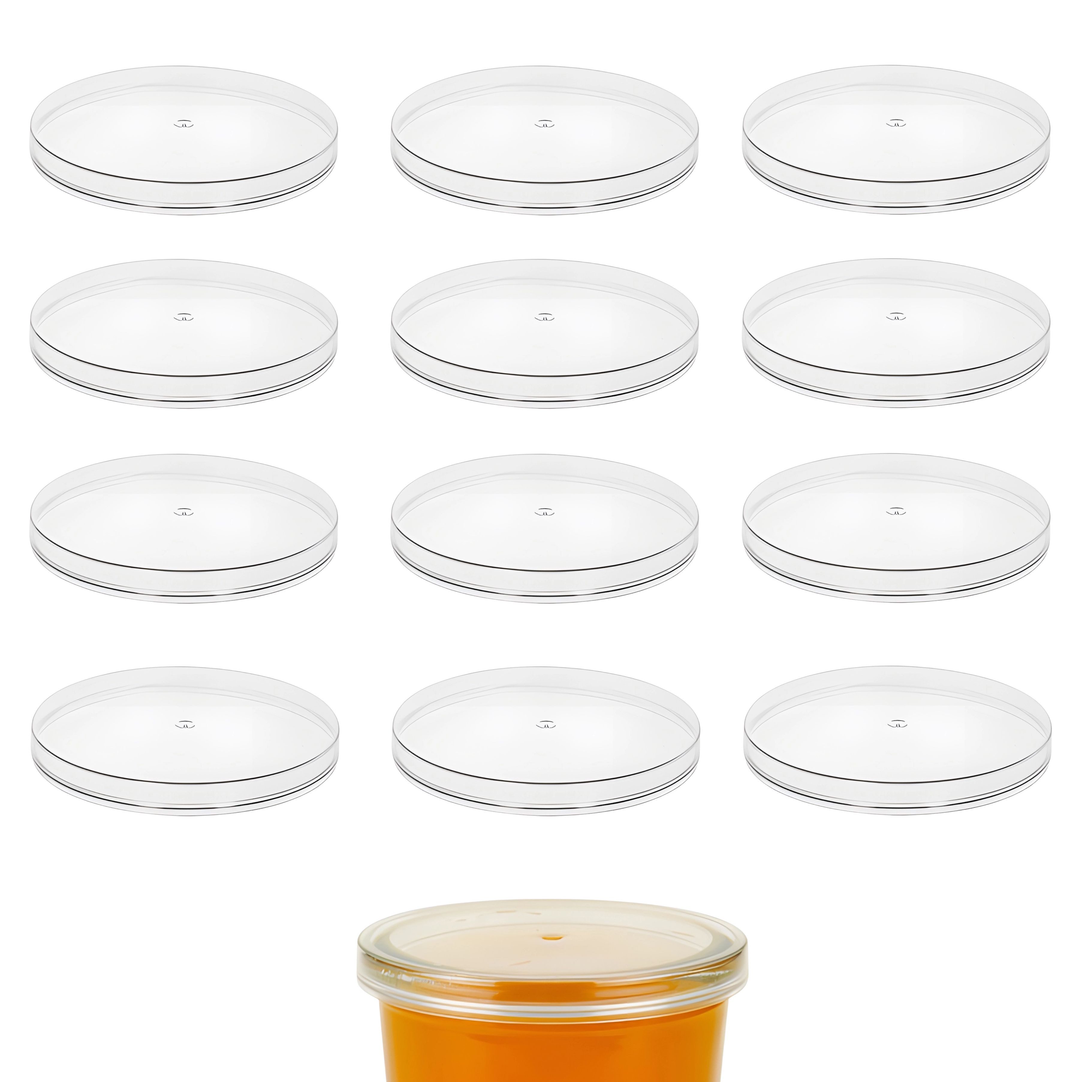 mikken Frischhaltedeckel 12x Klarsichtdeckel für WECK-Gläser transparente Frischhaltedeckel, (Spar-Set, verschiedene Größen), 12er Set, passend für RR60, RR80 oder RR100