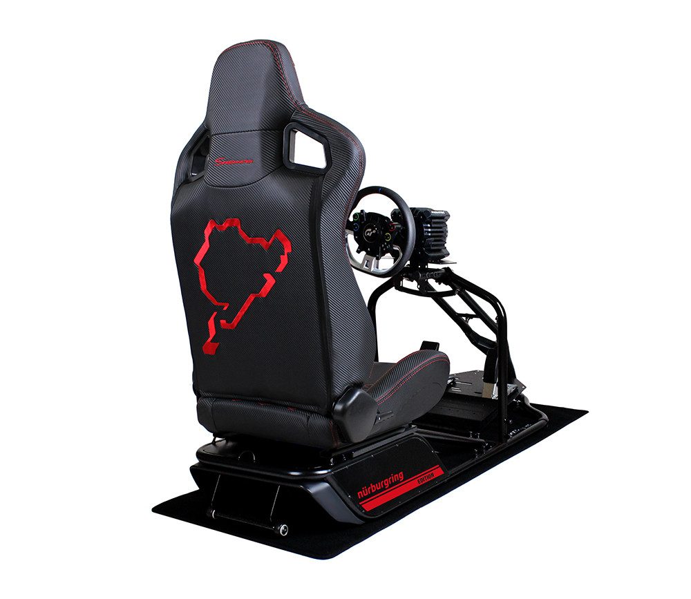 Speedmaster Simulator Cockpit Pro Sim Racing Cockpit SCHWARZ - Nürburgring Edition Gaming-Controller (Kompatibel mit allen gängigen Lenkrädern und Pedalen)
