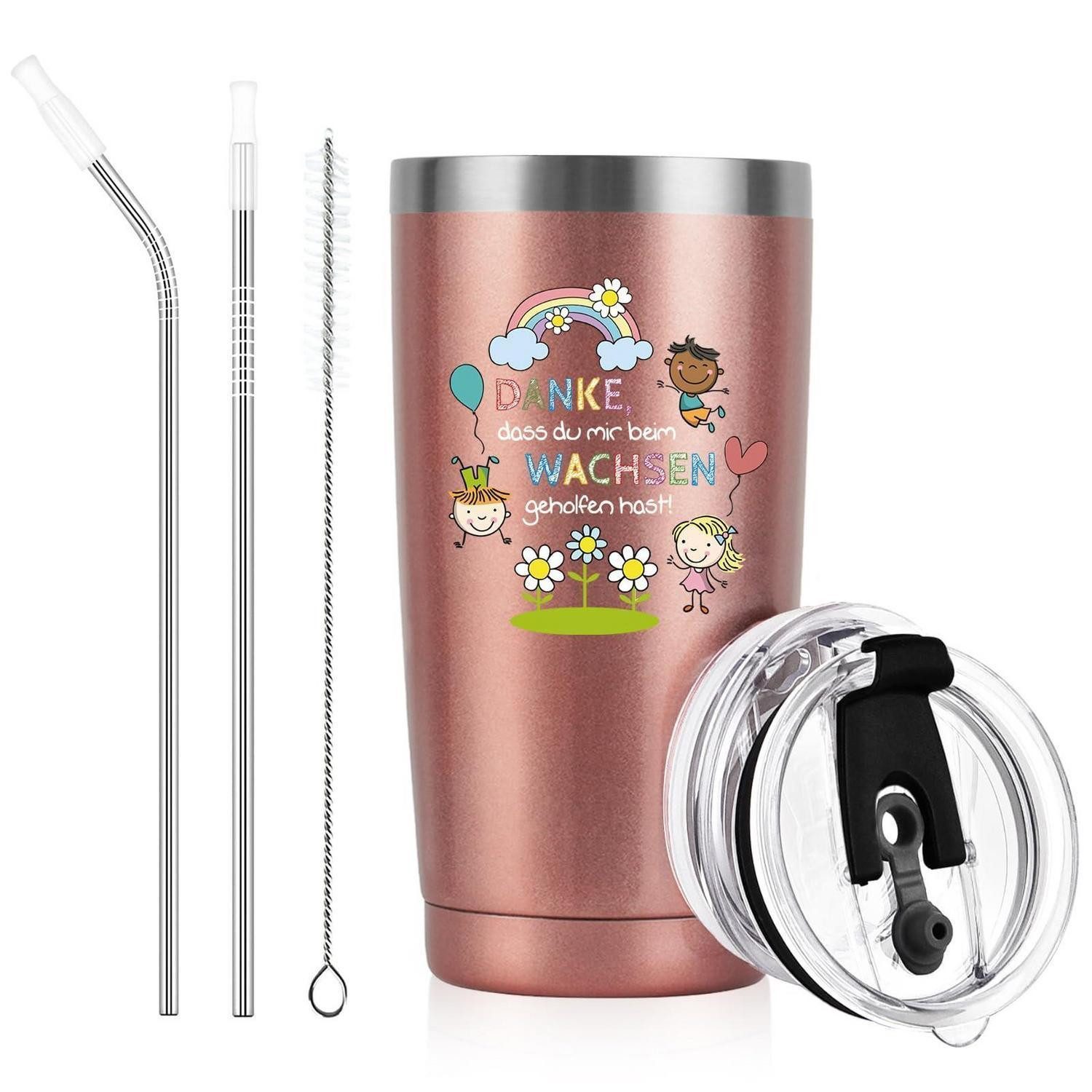 LuxusKollektion Coffee-to-go-Becher Thermobech_Roségold_600ml, Metall