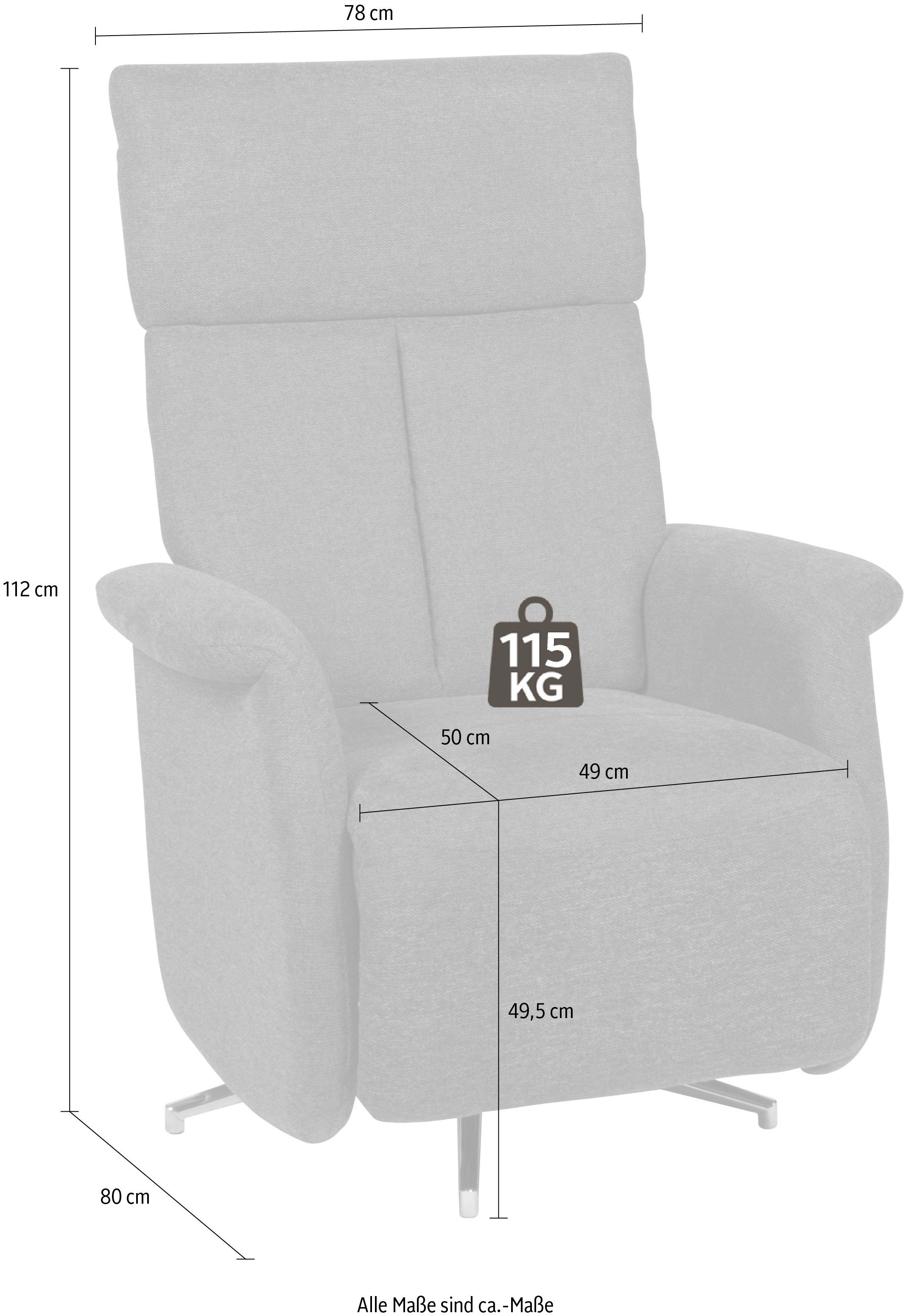 360 mit stufenloser Einstellung Thompson und Grad Stahlwellenunterfederung, TV-Sessel Rückenlehne, Taschenfederkern Collection mit Relaxfunktion, der drehbar Duo