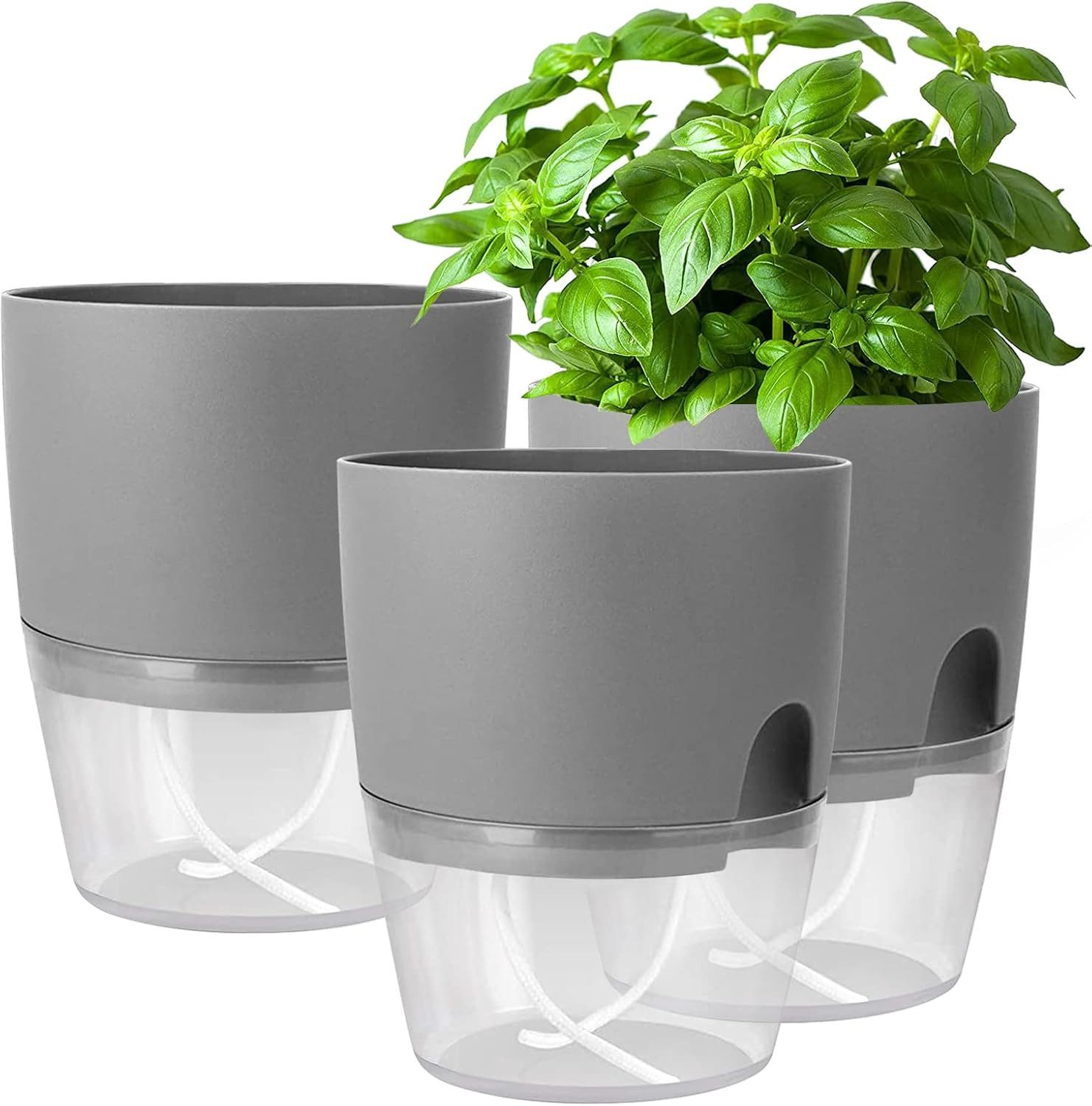 FELIXLEO Kräutertopf Kräutertopf 3er Set selbstbewässernd Küchen Kräutergarten (1 St)