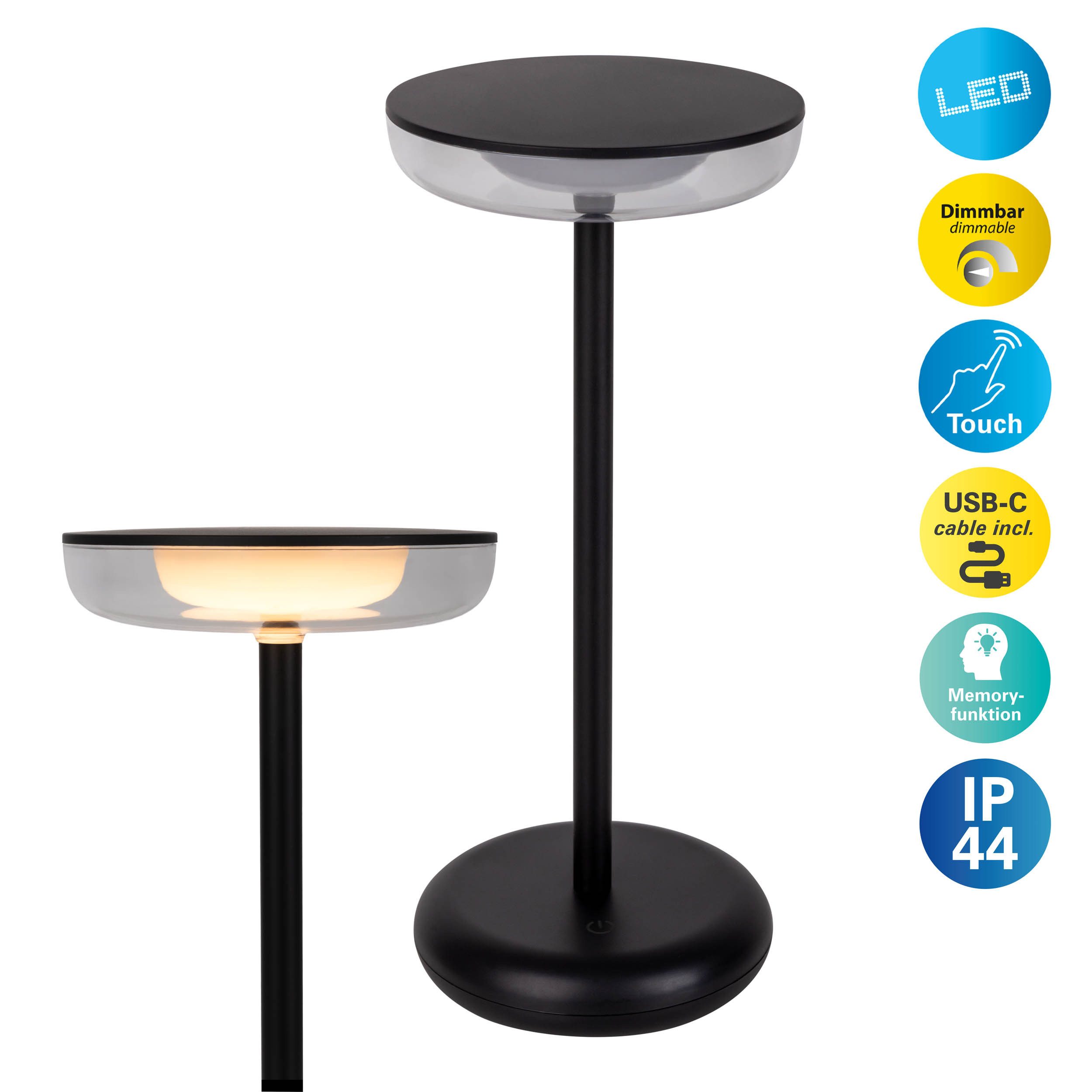 näve LED Tischleuchte Pasi, Dimmfunktion, Ein-/Ausschalter, Memoryfunktion, günstig online kaufen