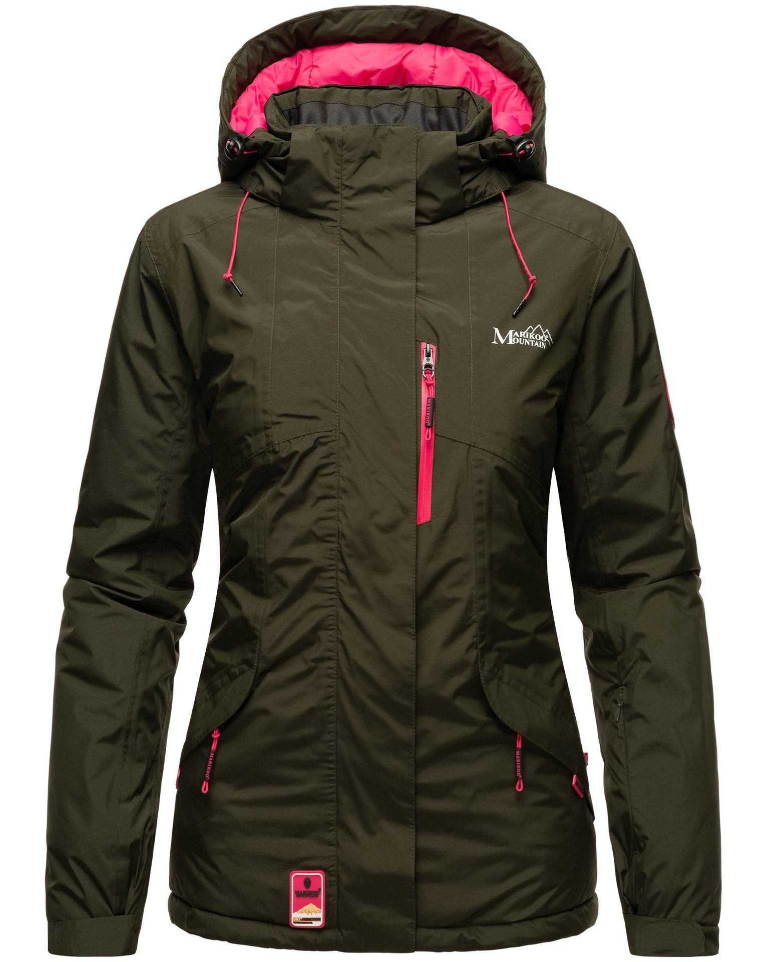 sportliche Outdoorjacke abnehmbarer Kapuze Marikoo mit Rabeaa Outdoorjacke