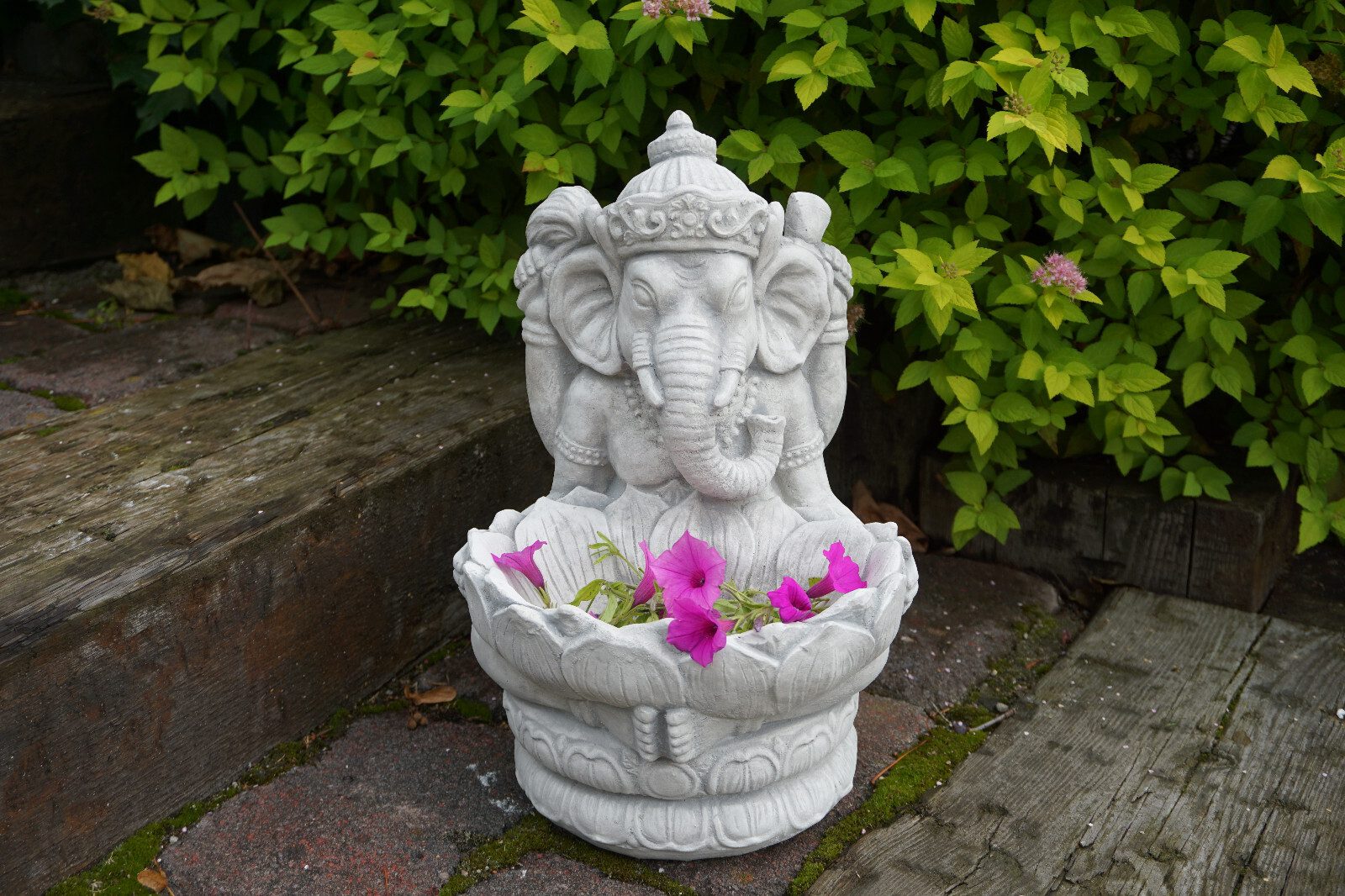 gartendekoparadies.de Gartenfigur Figur des göttlichen Ganesha mit Schale, günstig online kaufen