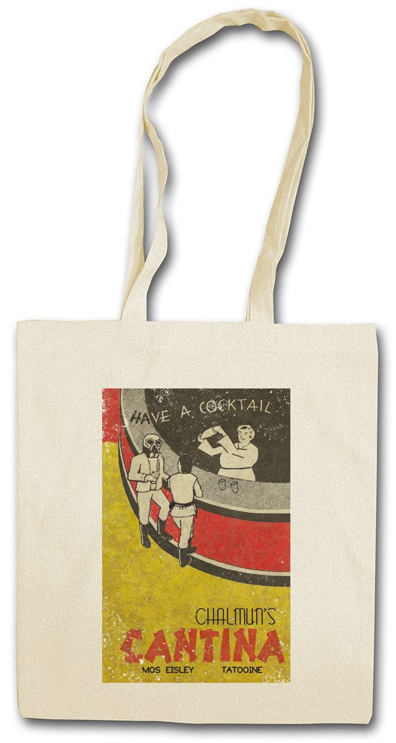 Beuteltasche Chalmun's Cantina Vintage I Stofftasche Star Krieg Movie Der Wars Kult