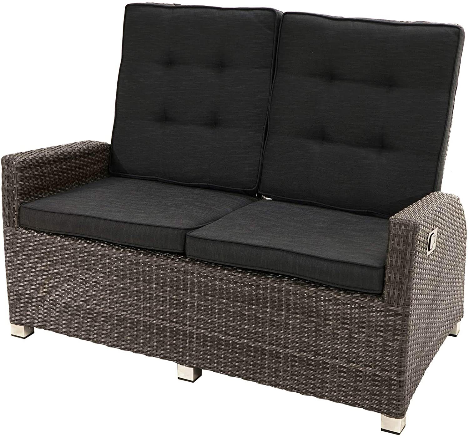 Ploß Sessel Ploß Loungesofa Rocking Comfort 2-Sitzer grau braun meliert