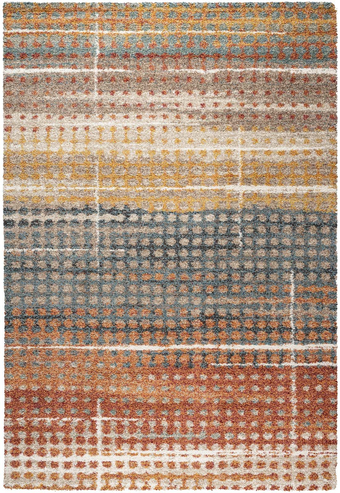 TaraCarpet Langflor-Teppich TaraCarpet Berber Gent Wohnzimmer,Schlafzimmer,Esszimmer multi, rechteckig, Höhe: 25 mm, moderner Hochflor gemustert Multicolor 80x150
