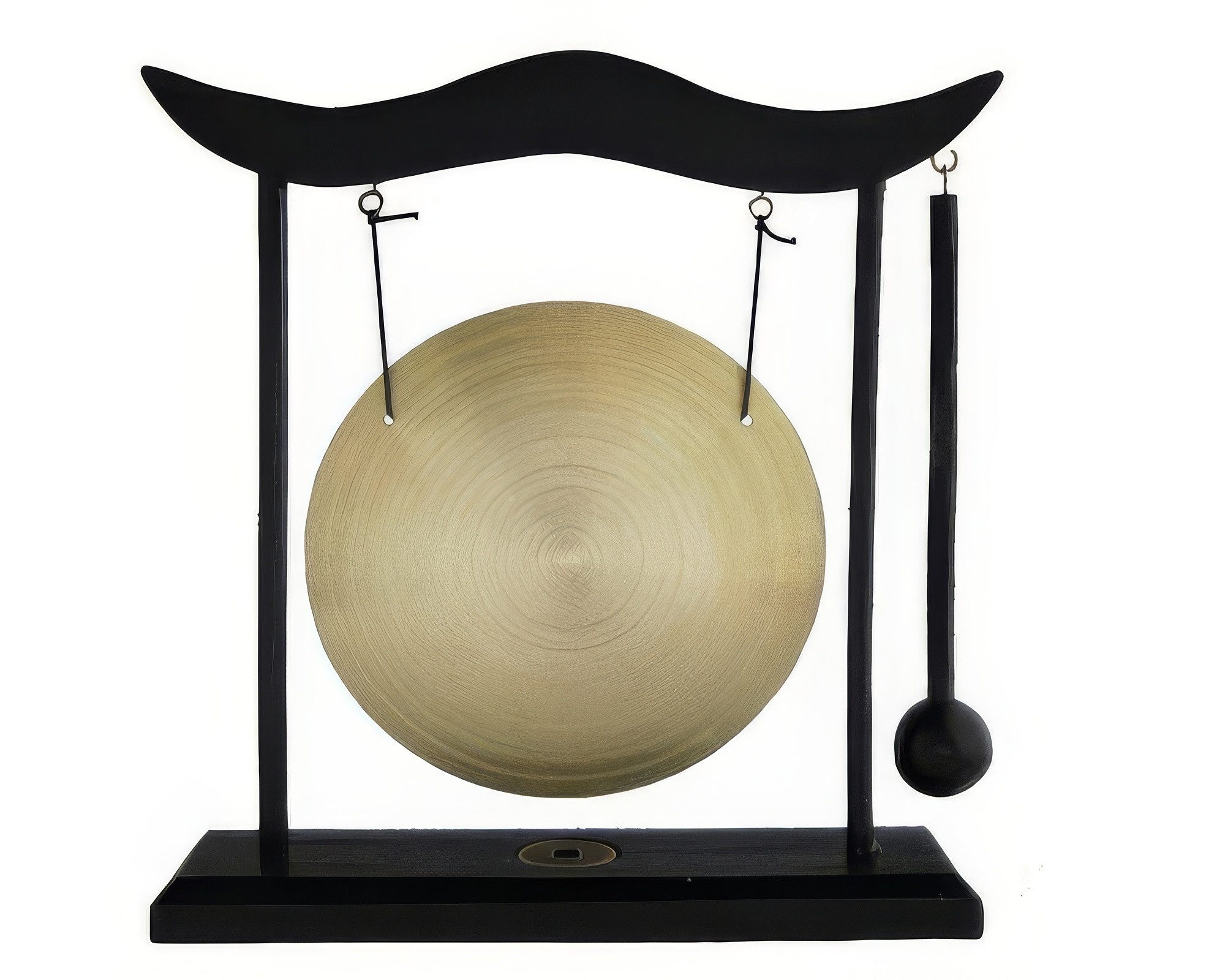 Yudu Dekofigur Tisch-Gong Holzständer Tischgong Fengshui inkl.Schlegel günstig online kaufen