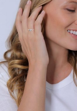 Elli Verlobungsring mit Kristalle Ovalem Design 925 Silber