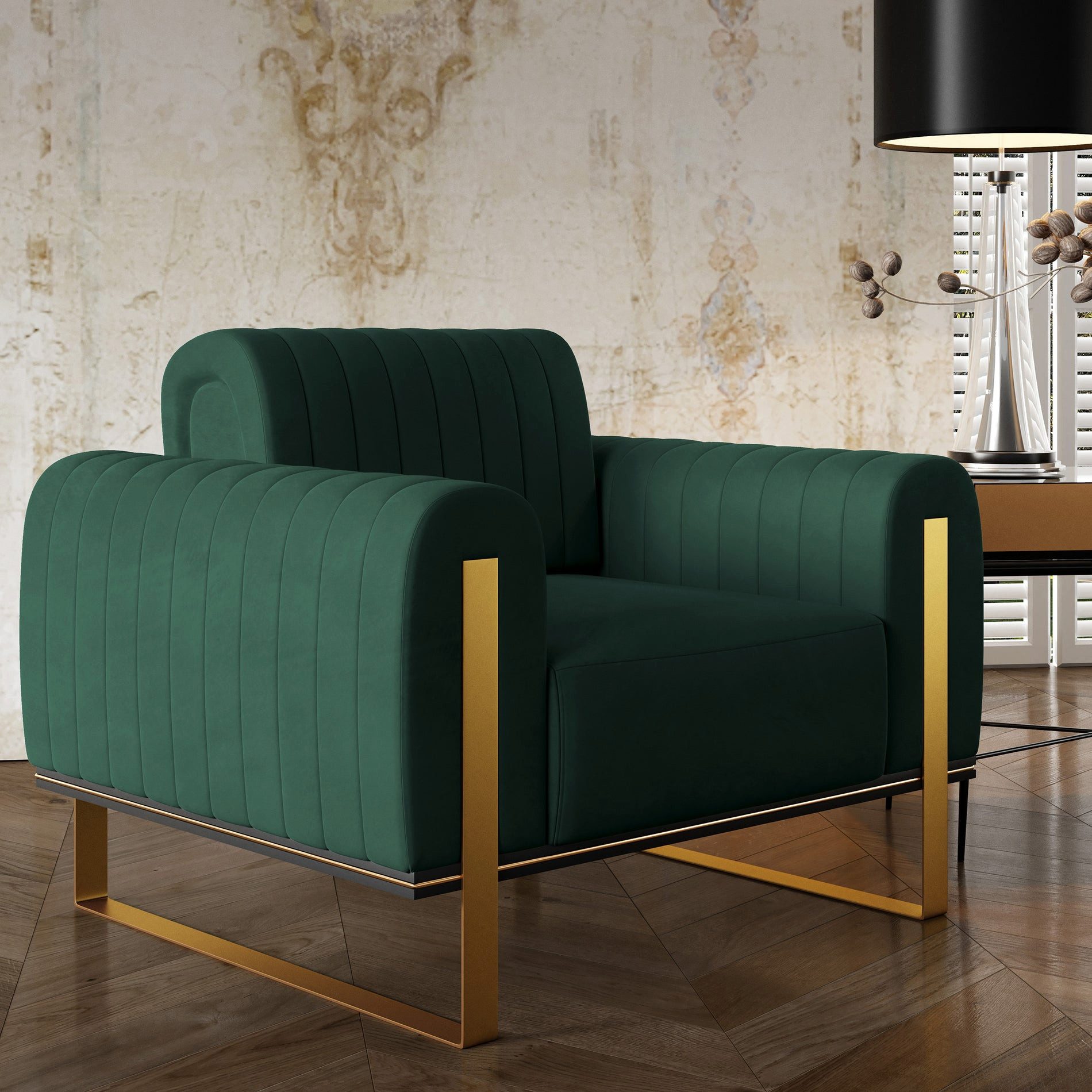 Selsey Sessel PARISSA, Loungesessel mit Komfortpolsterung und Metallgestell